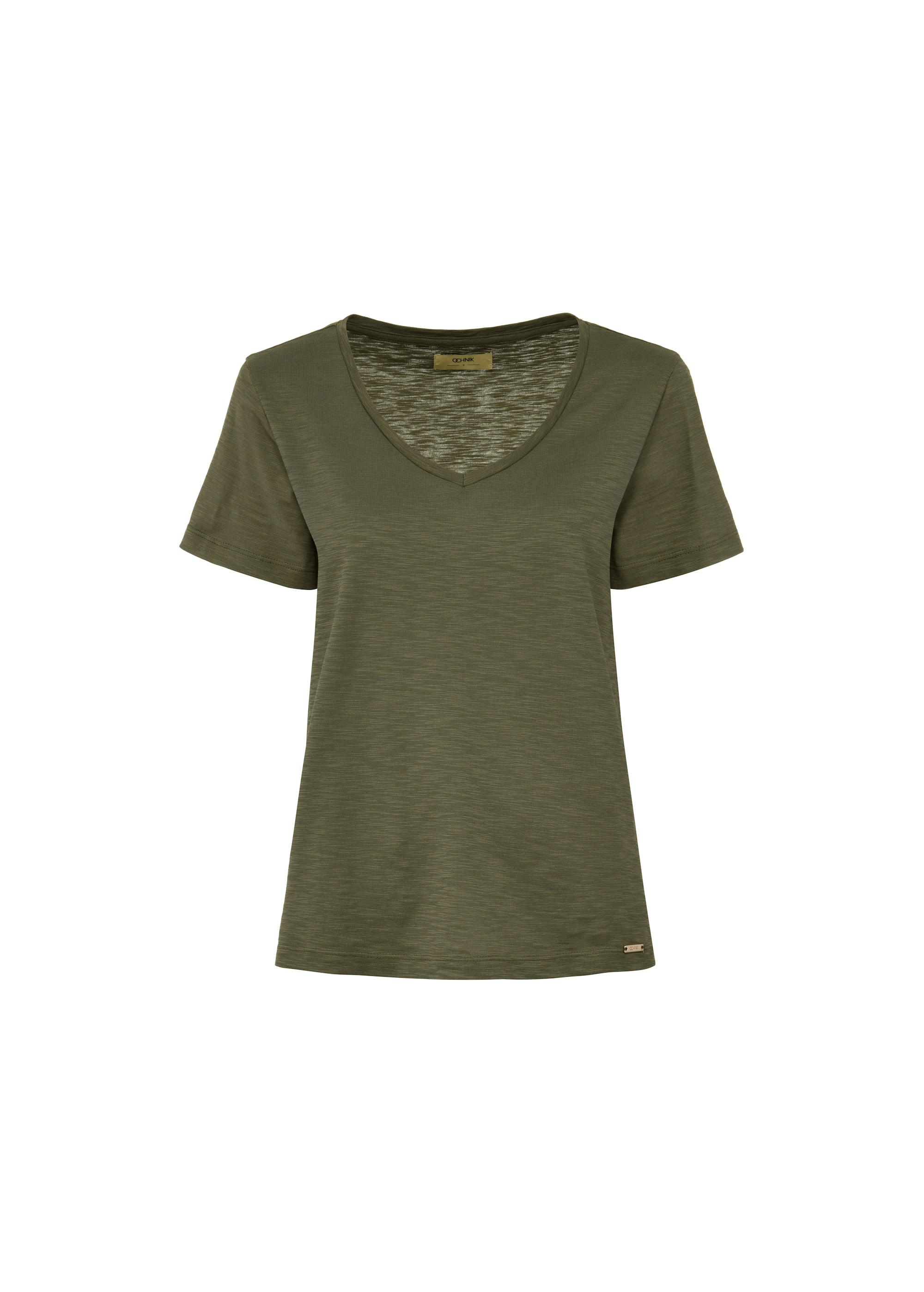 Cotton T-shirt women khaki TSHDT-0135-55(W25)-04