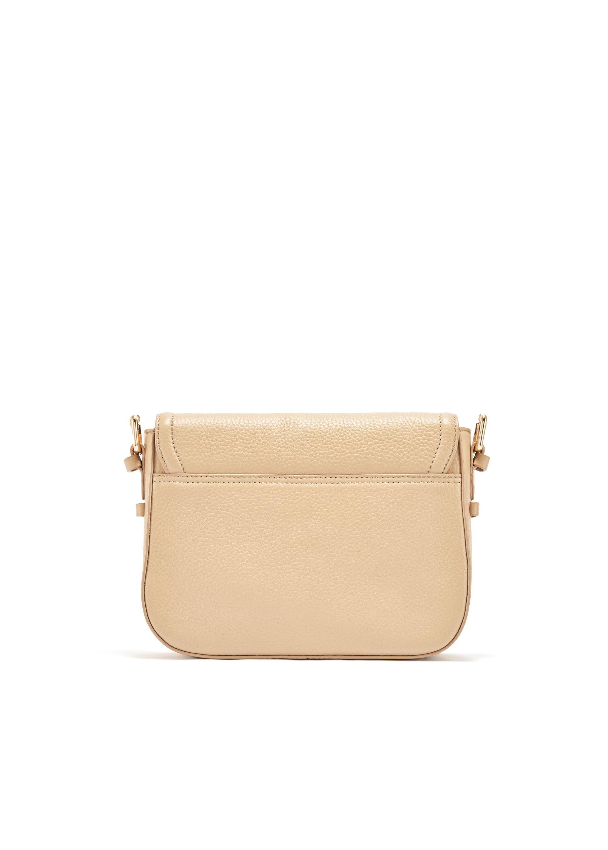 Beige leather women's messenger bag TORES-0985C-80(W25)-03