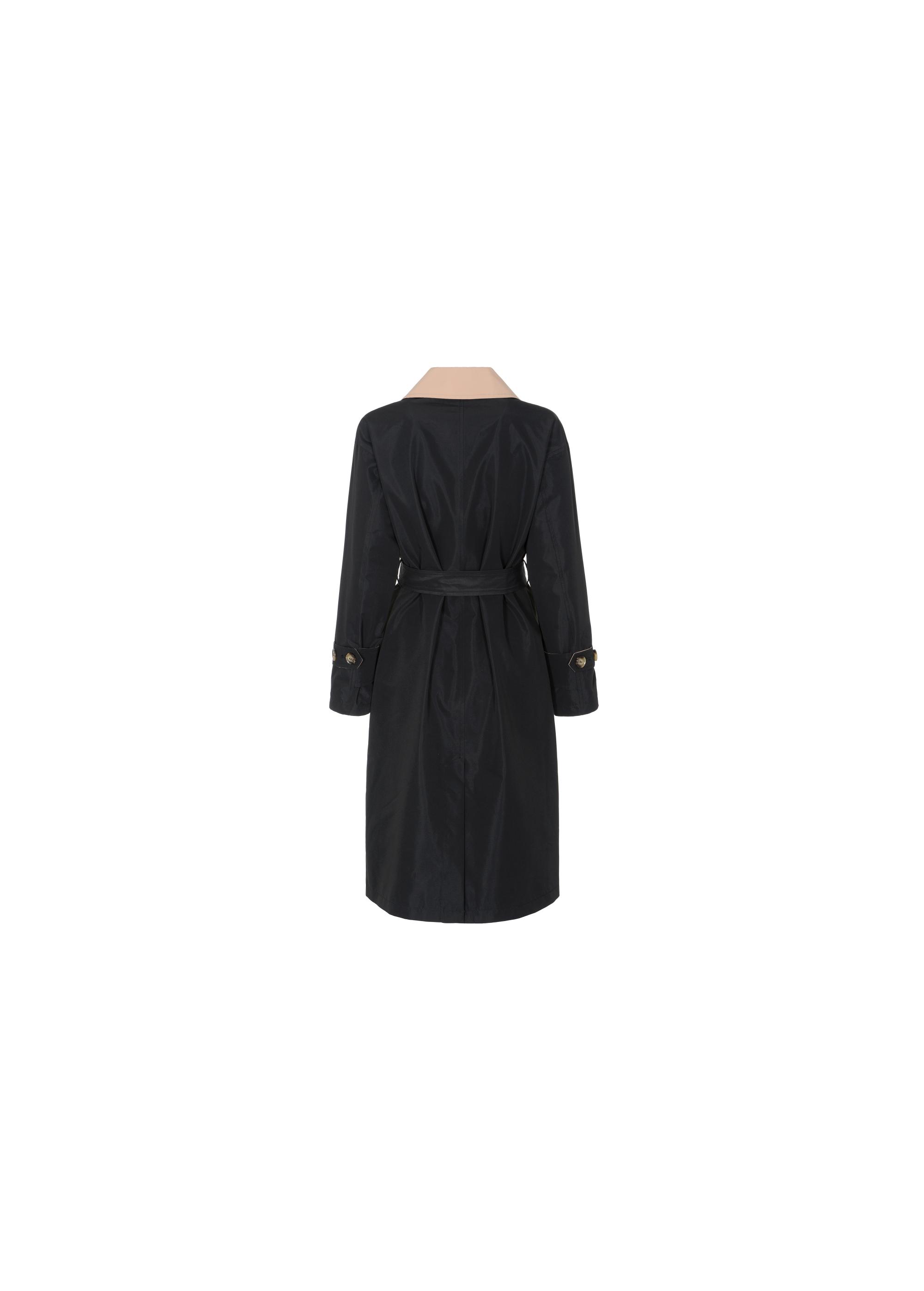 Women's double-breasted coat with belt KURDT-0368-98(W23)-04