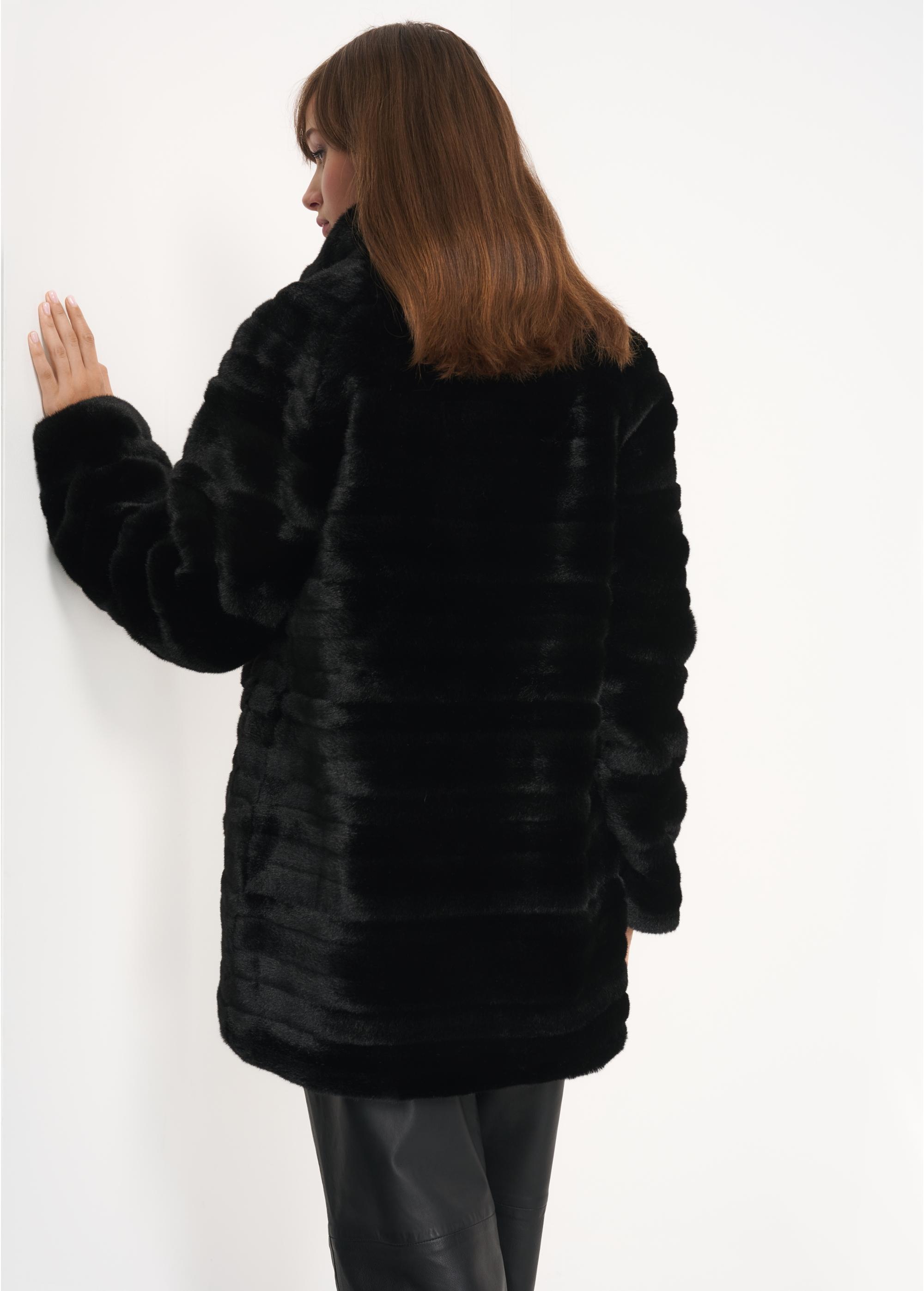 Women's artificial fur zipper FUTDP-0019-99(Z22)-04