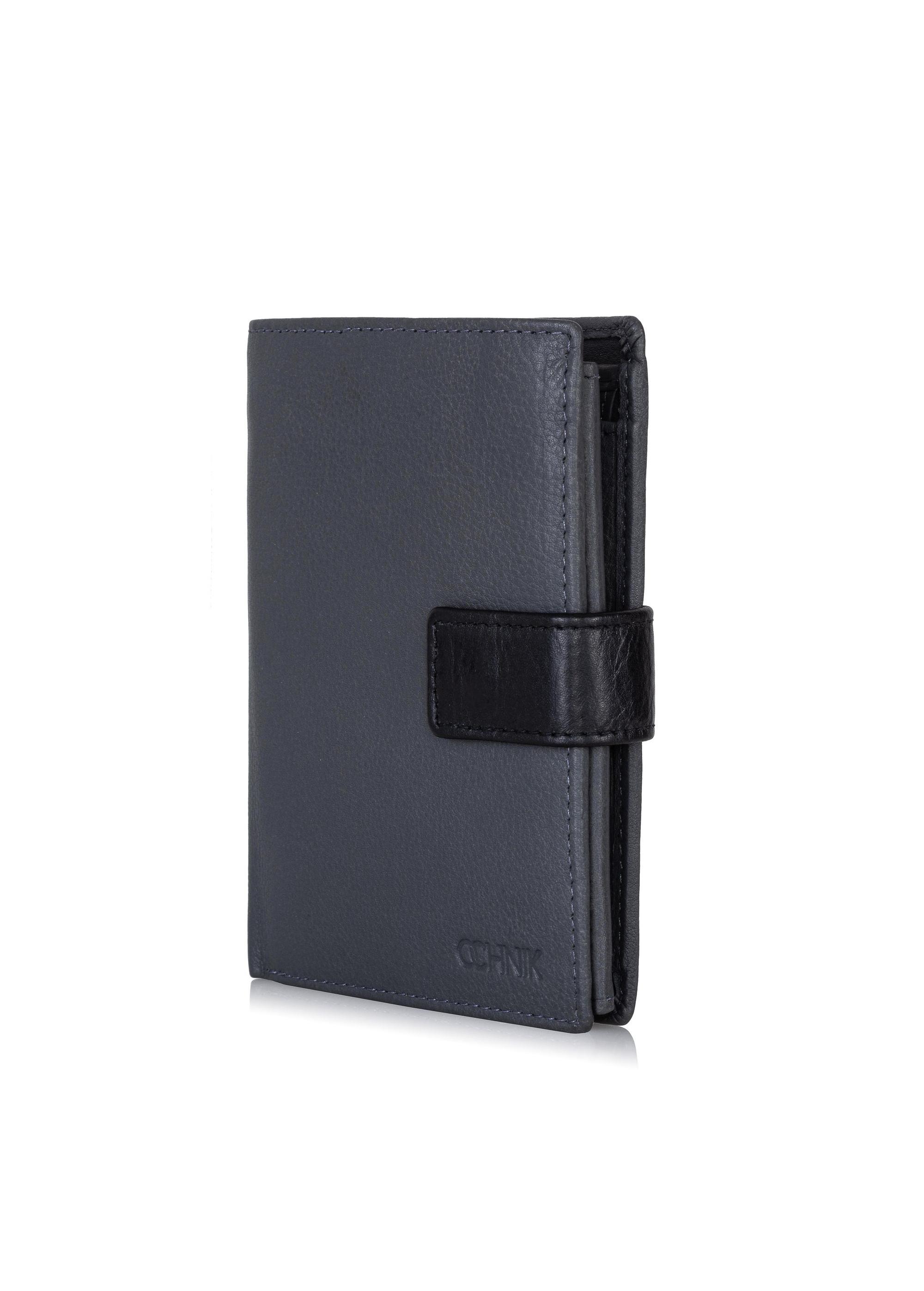 Graphite leather men's wallet PORMS-0543-95(Z23)-07