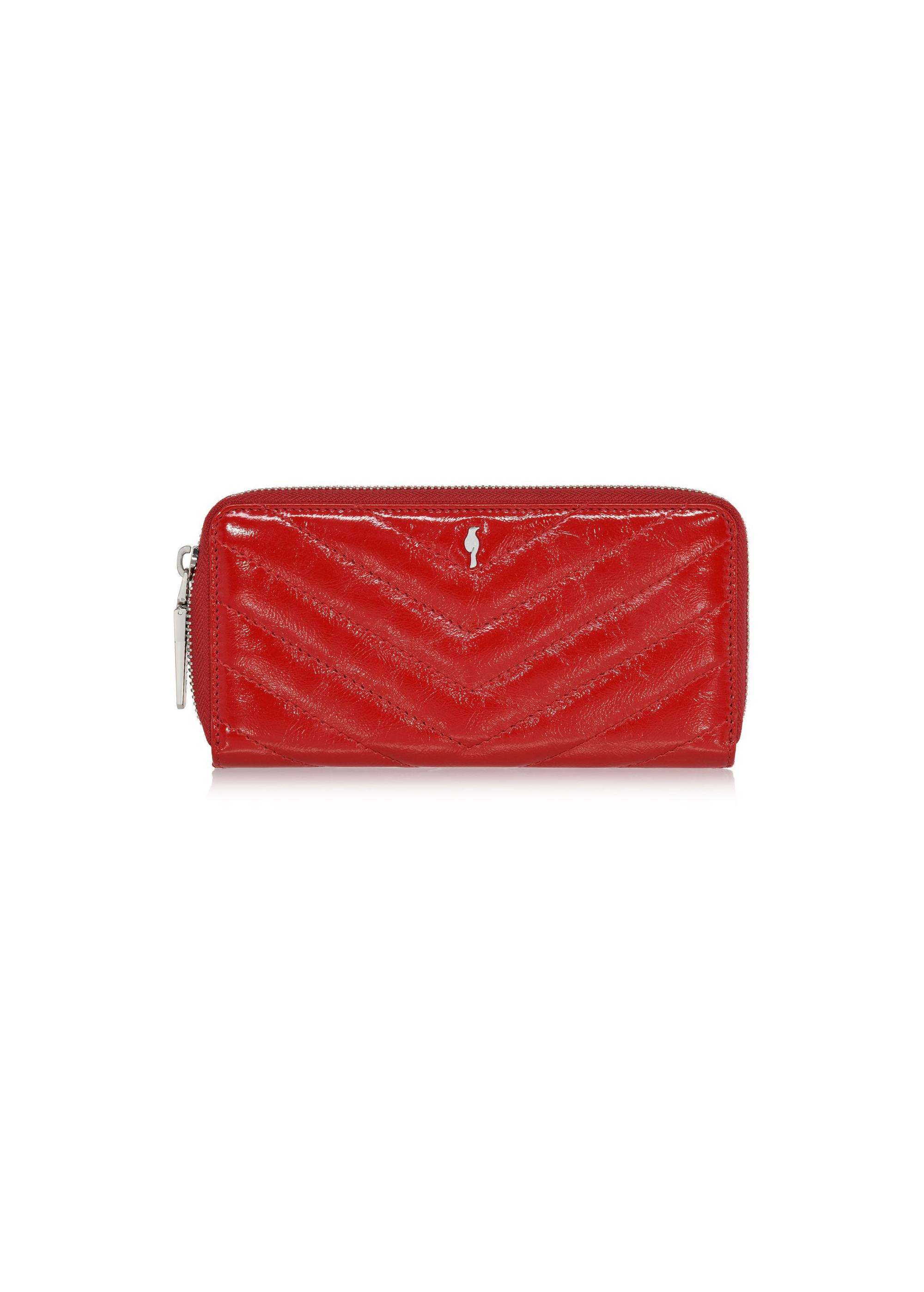 Red large leather women's wallet PORES-0941-41(Z24)-01