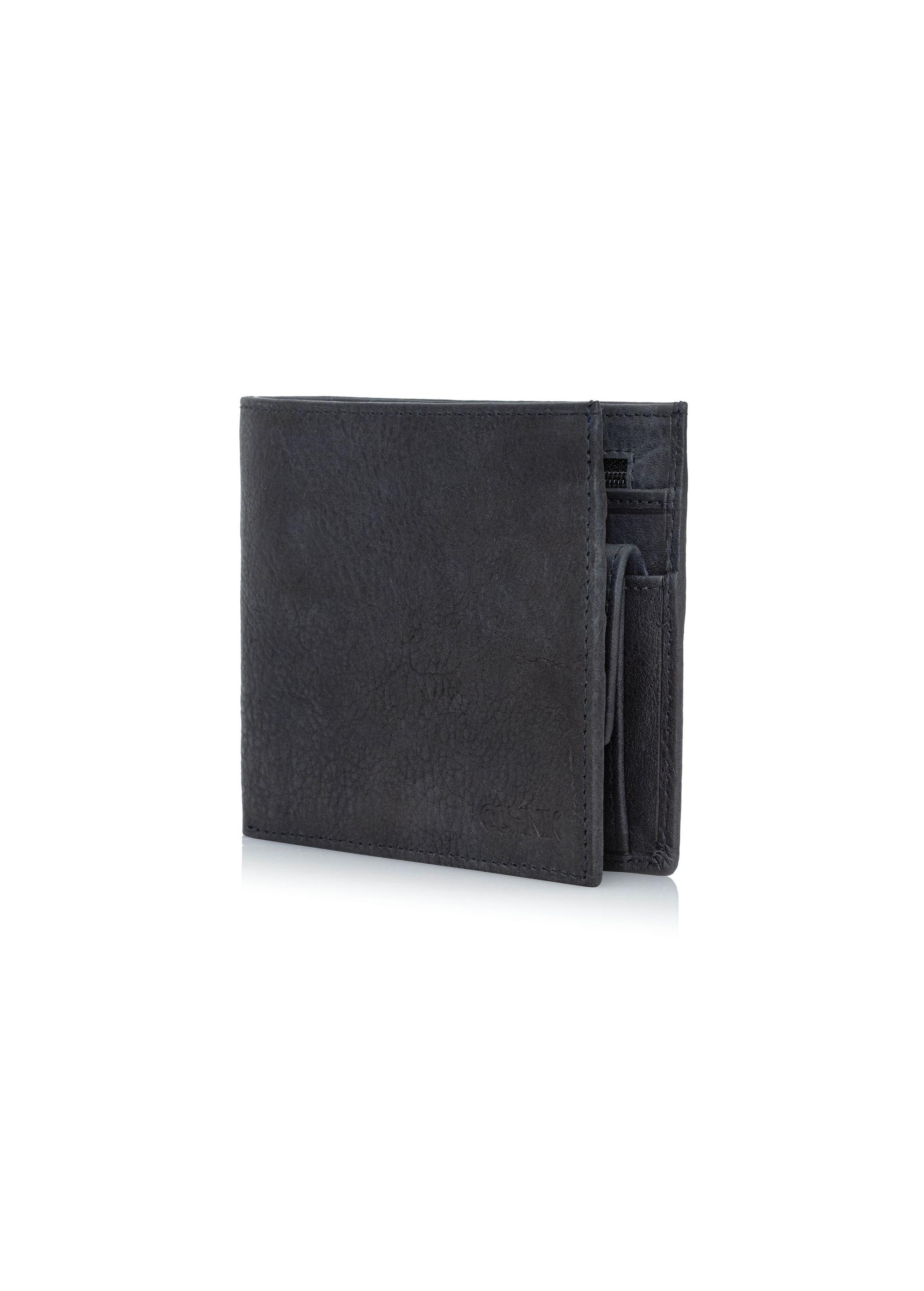 Men's classic black wallet without clasp PORMS-0206-69(Z24)-02