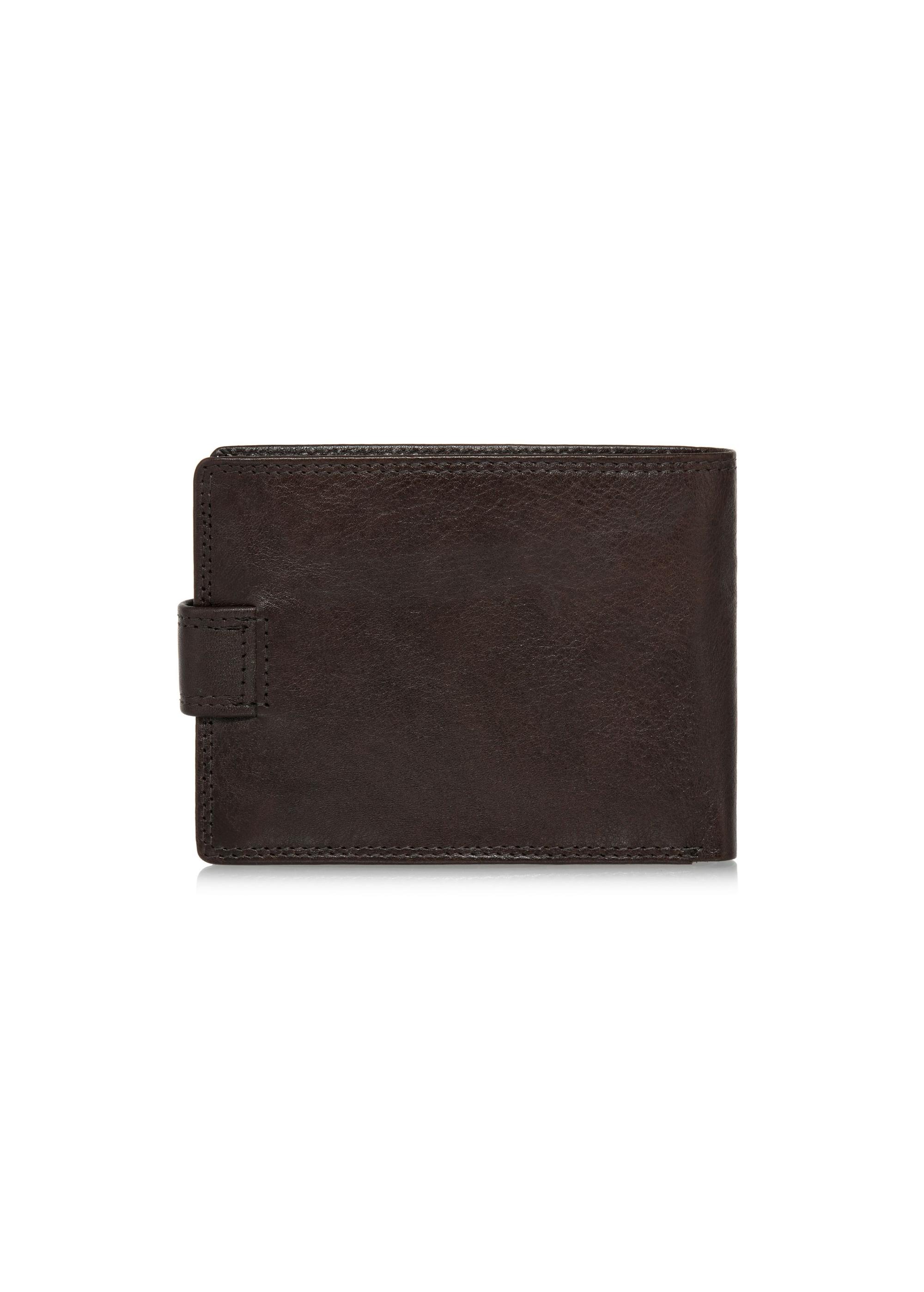 Leather clasp brown men's wallet PORMS-0606-89(W24)-03