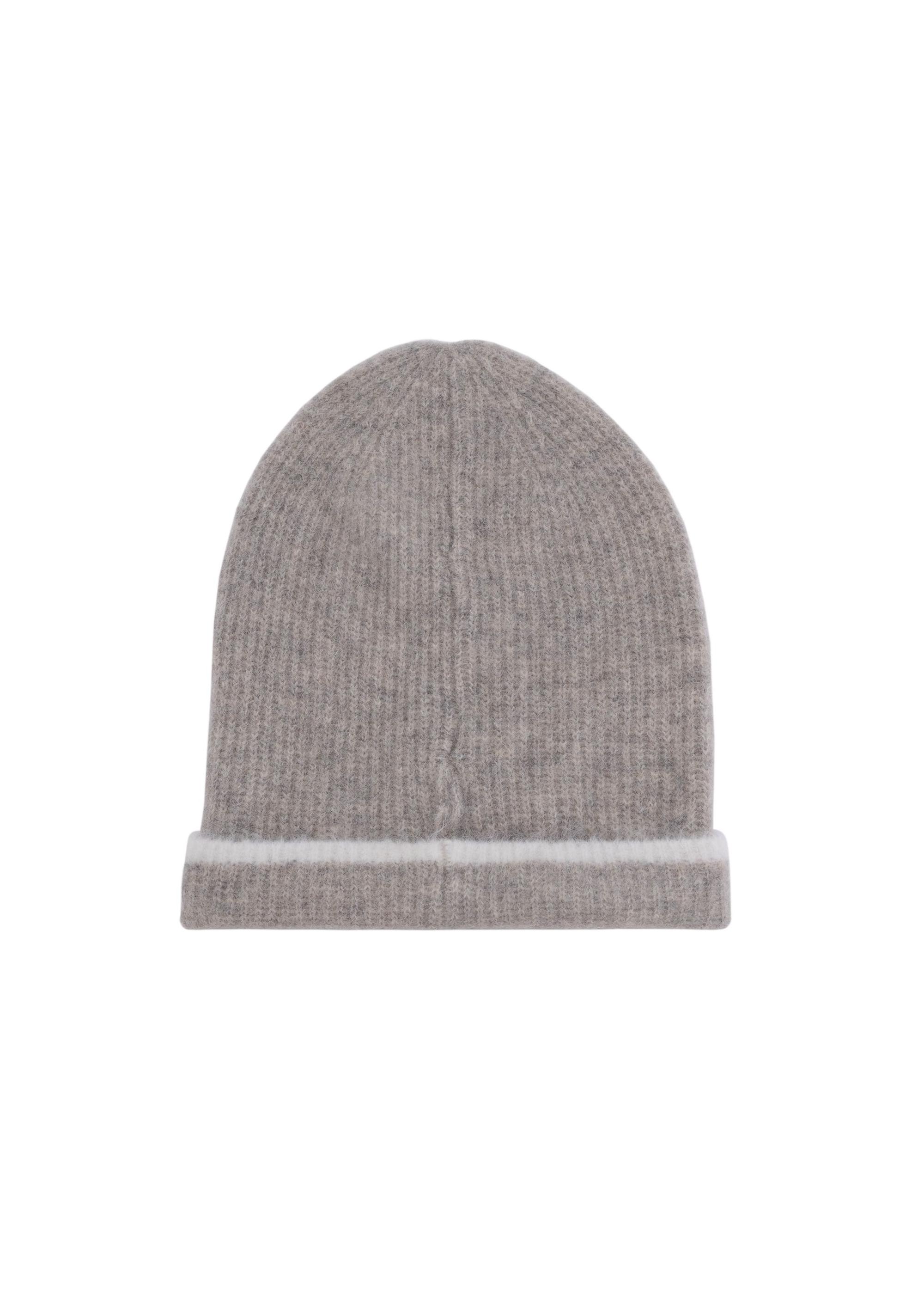 Gray women's winter hat CZADT-0189-91(Z24)-02