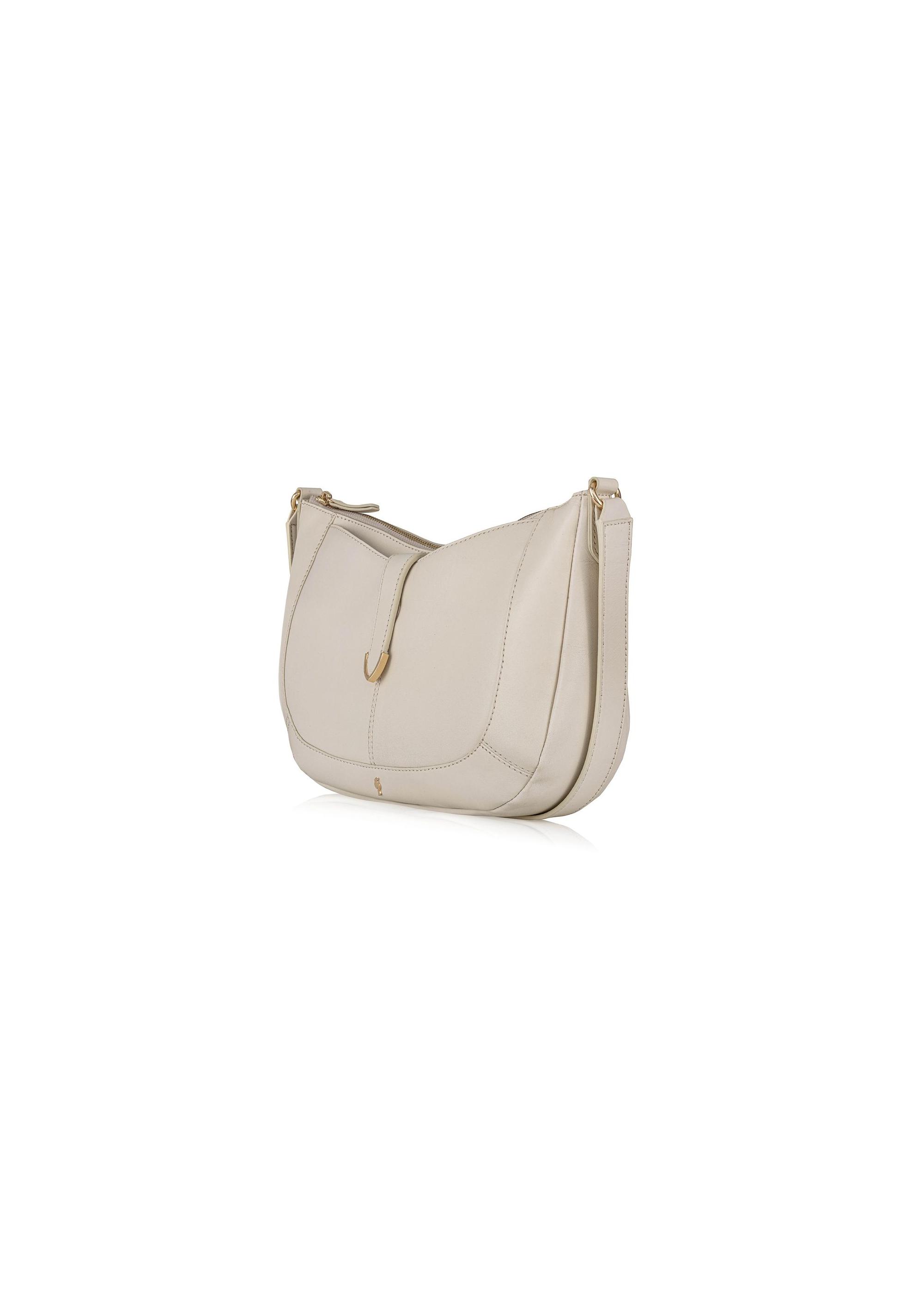 Beige leather women's hobo bag TORES-1041O-81(Z24)-02