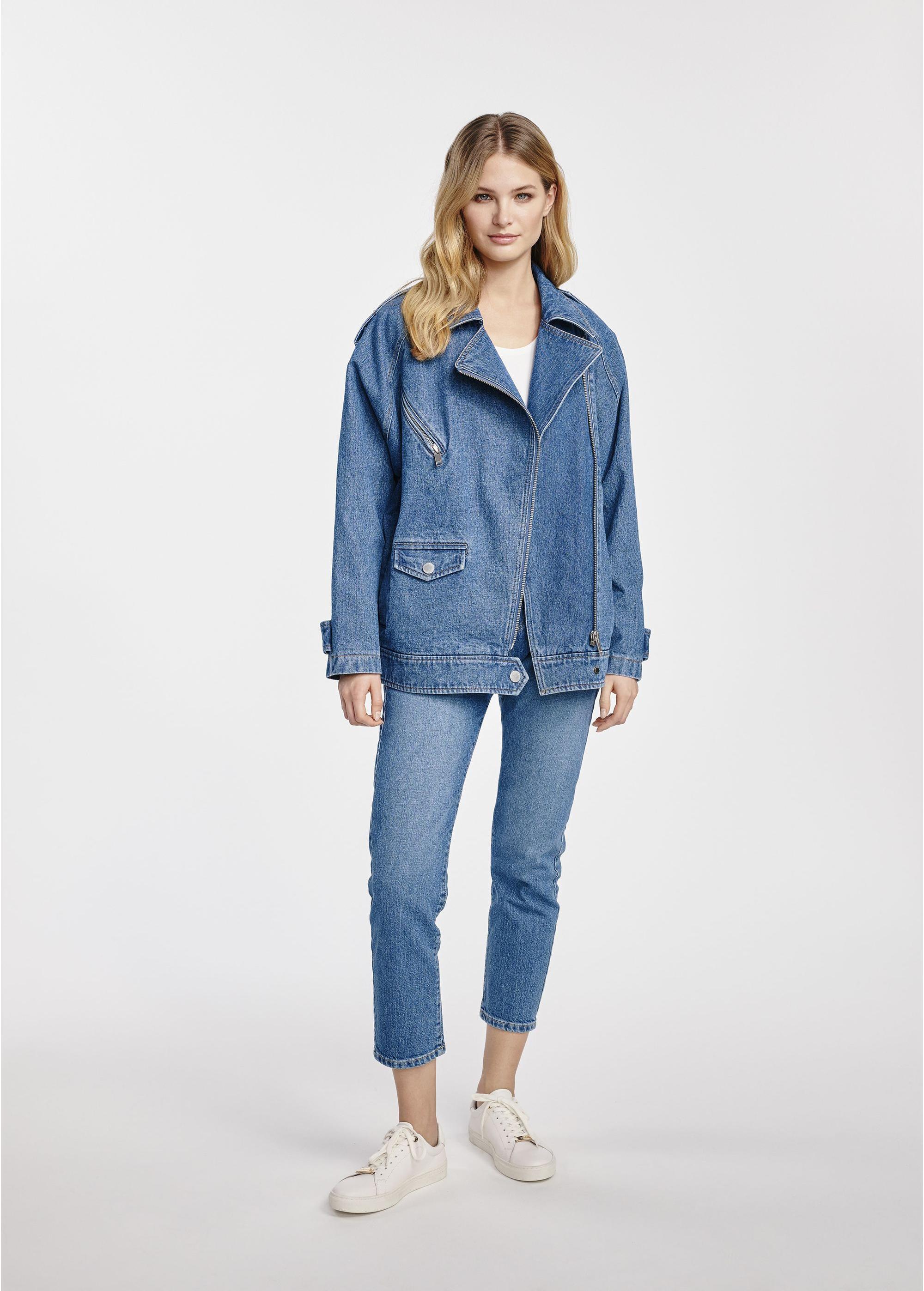 Oversized denim jacket for women KURDT-0568-69(W25)-03