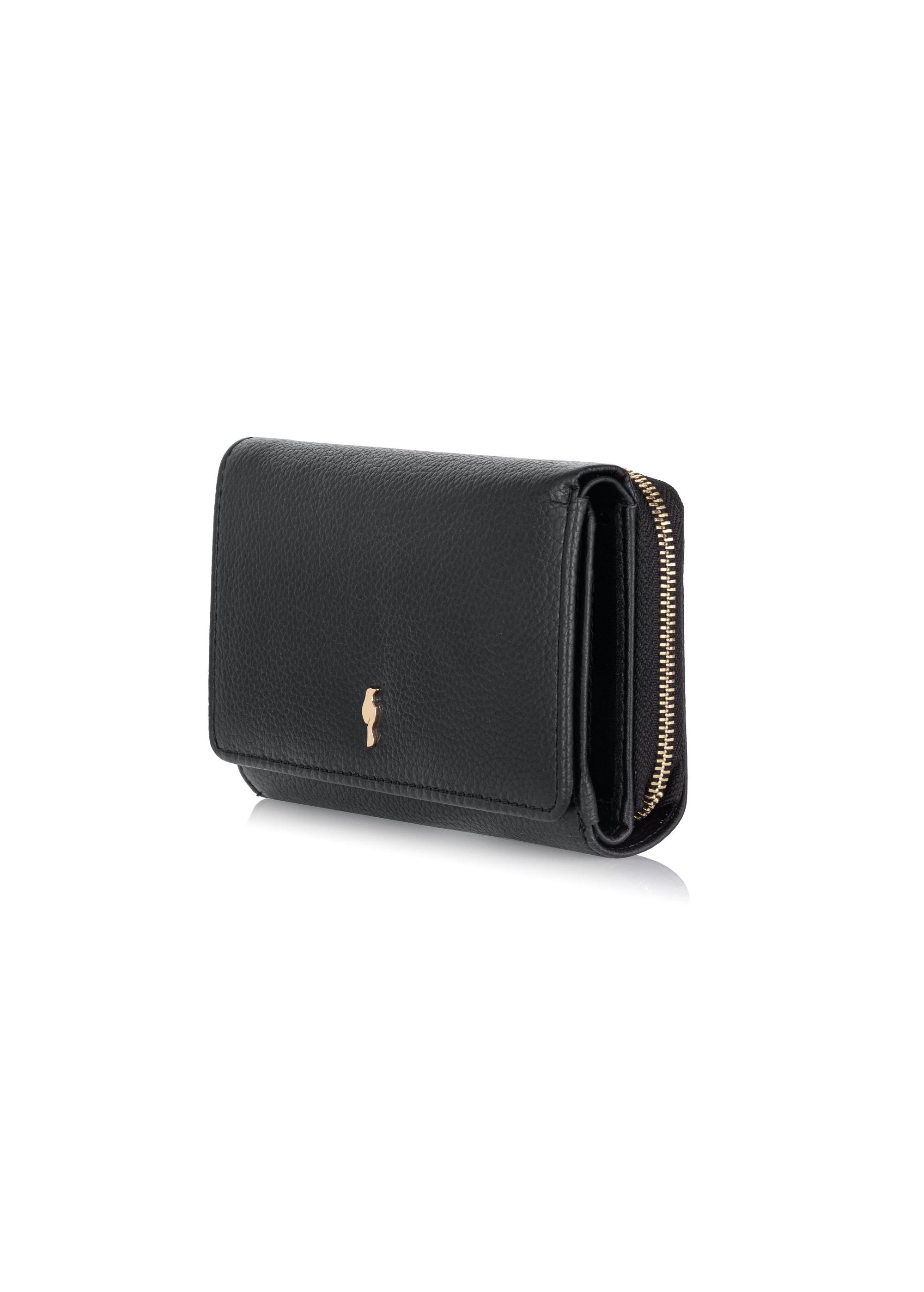 Large black leather women's wallet PORES-0801B-99(W24)-02