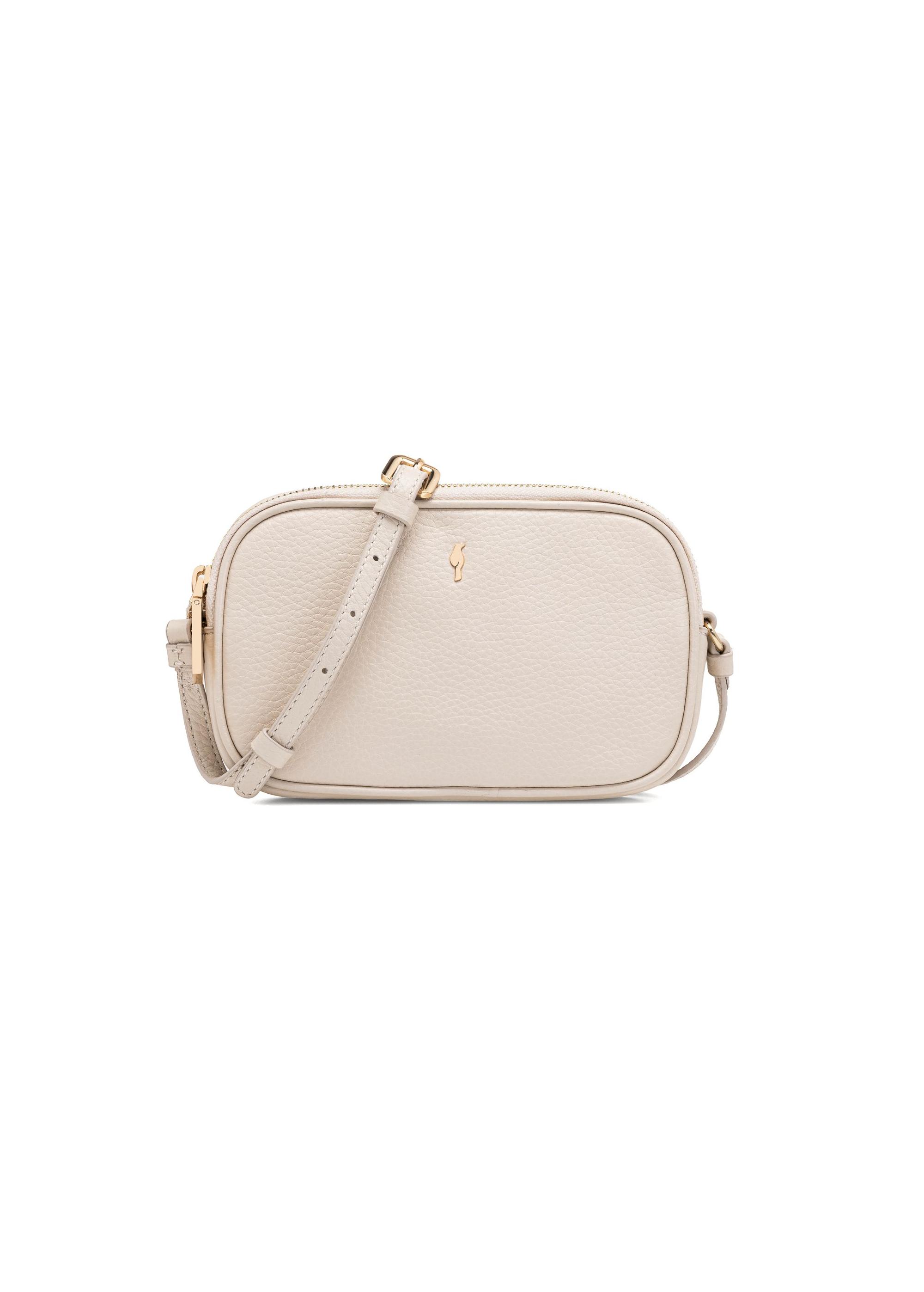 Small cream leather women's handbag TORES-0466C-12(W25)-01