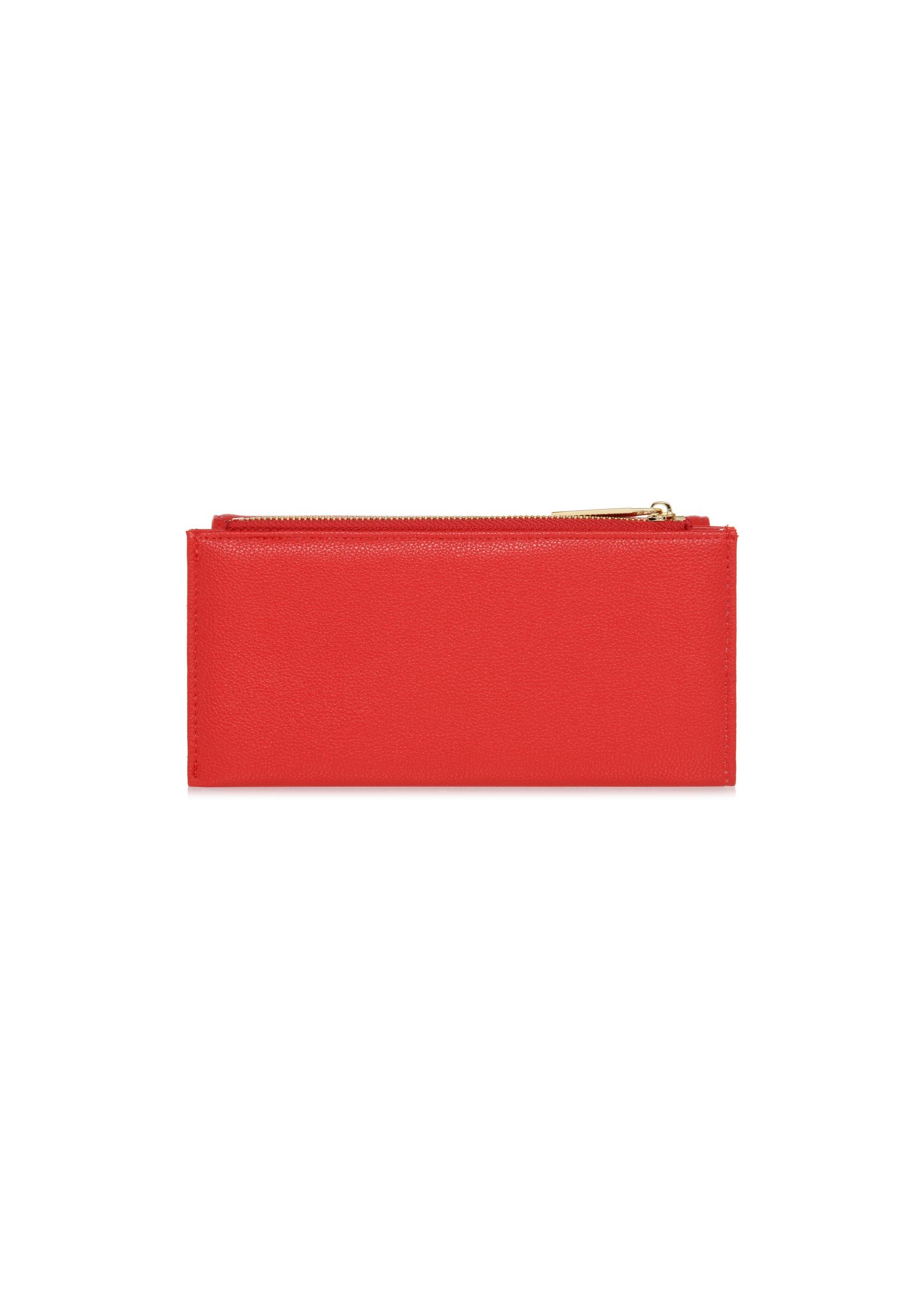 Large red women's wallet with logo POREC-0369-42(W24)-02