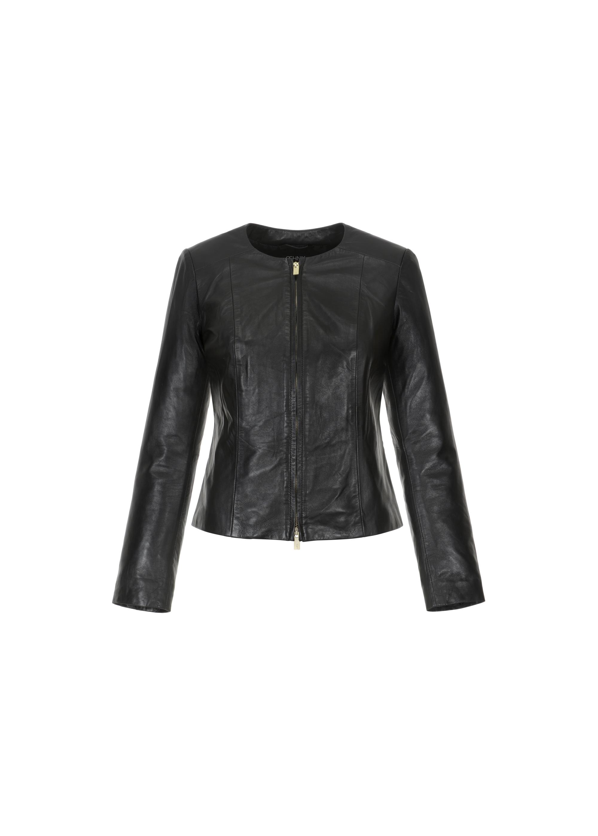 Women's classic leather jacket KURDS-0209-1339(KS)-04