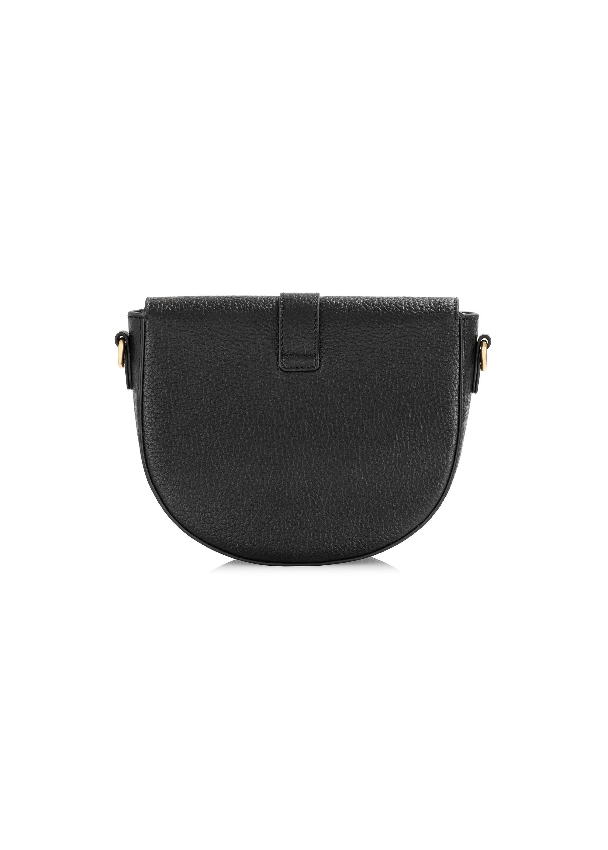 Leather black shoulder postbag TORES-0979-99(Z24)-04