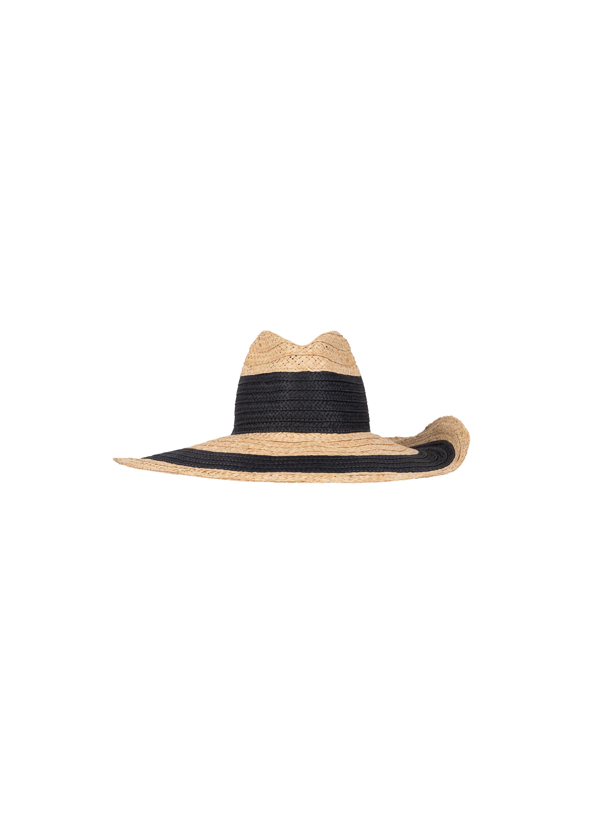 Women's hat with black stripes KAPDT-0034-23(W23)-04