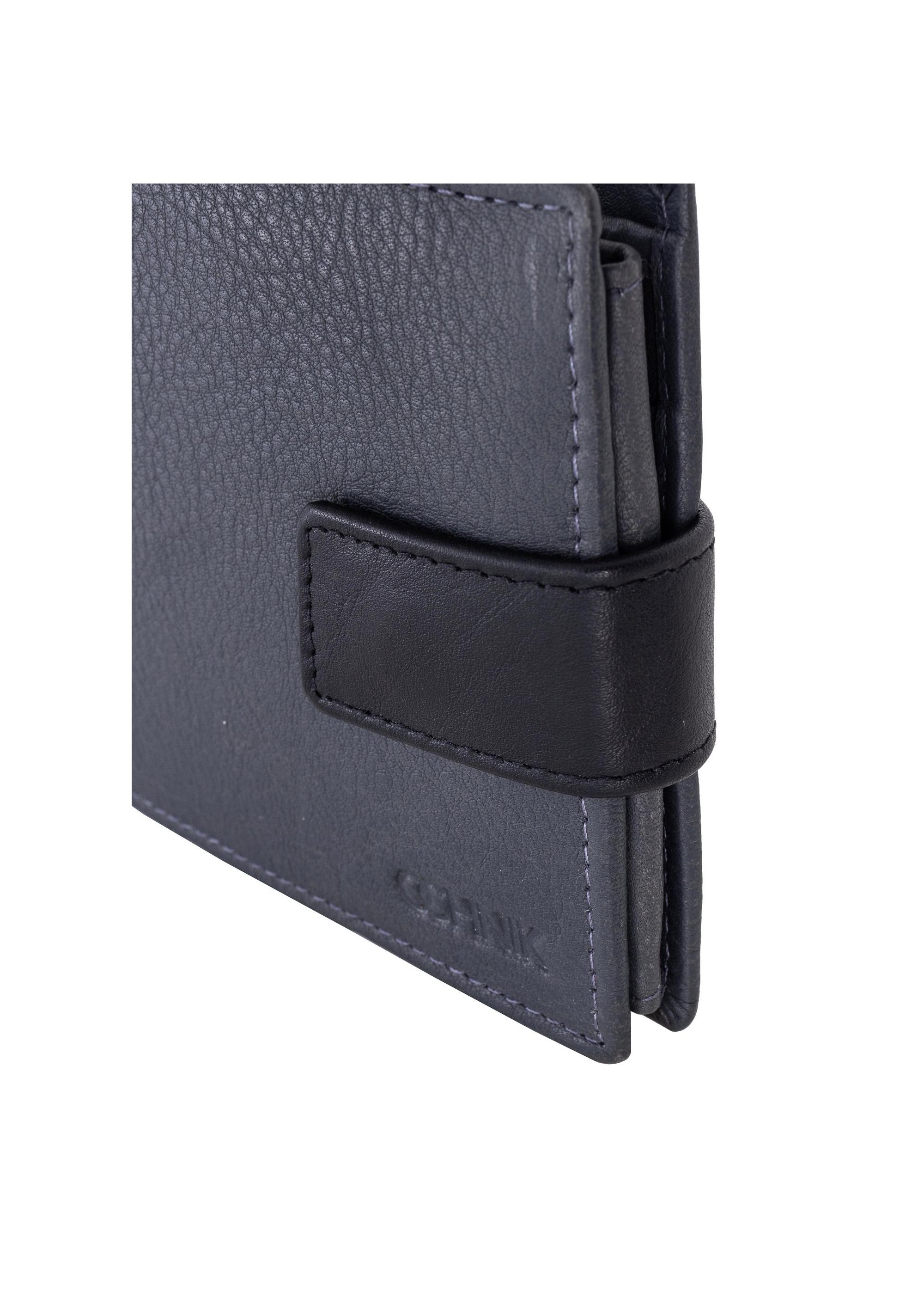 Small graphite leather men's wallet PORMS-0546-95(Z23)-07