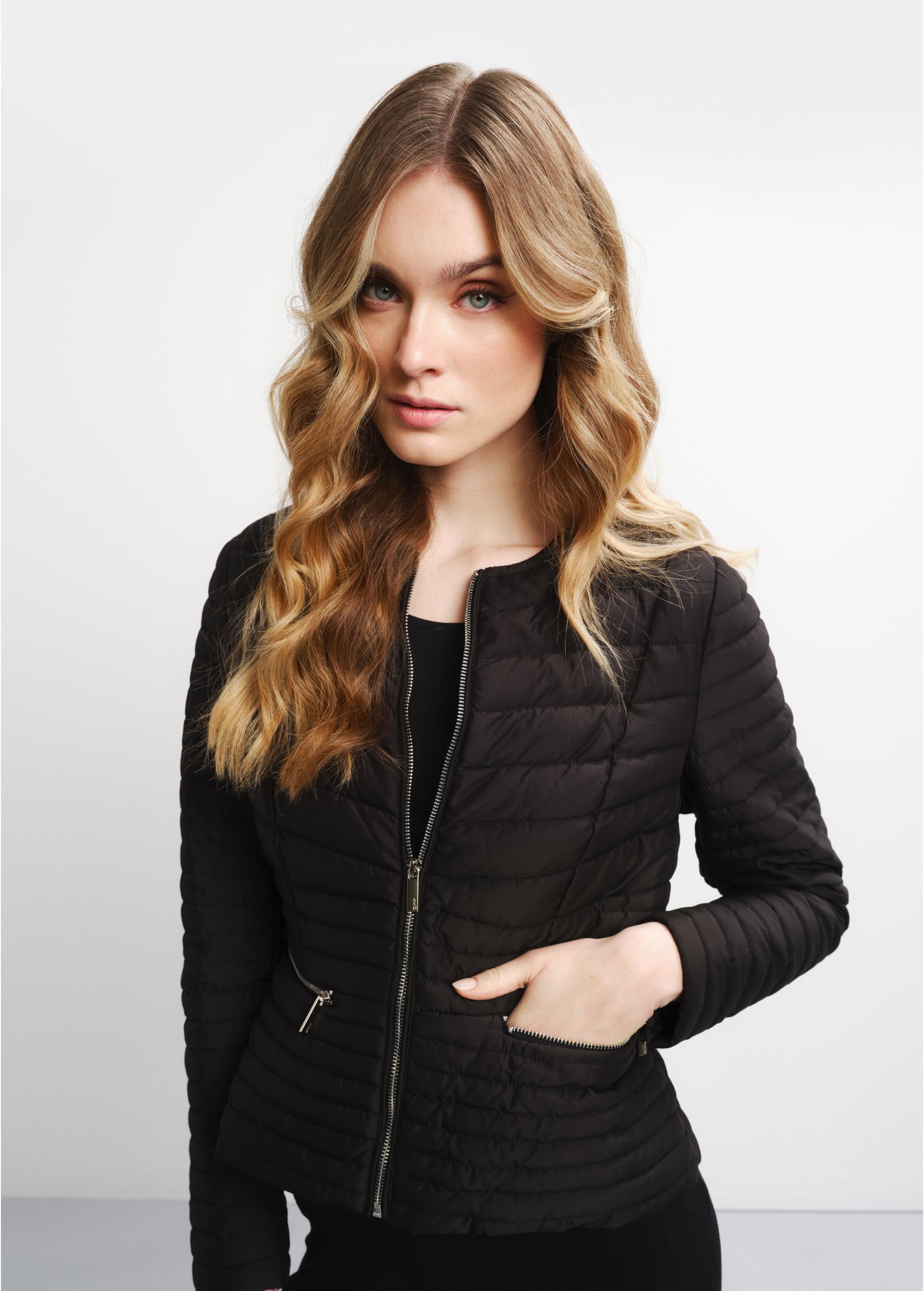 Women's waisted quilted jacket KURDT-0435-99(W24)-01