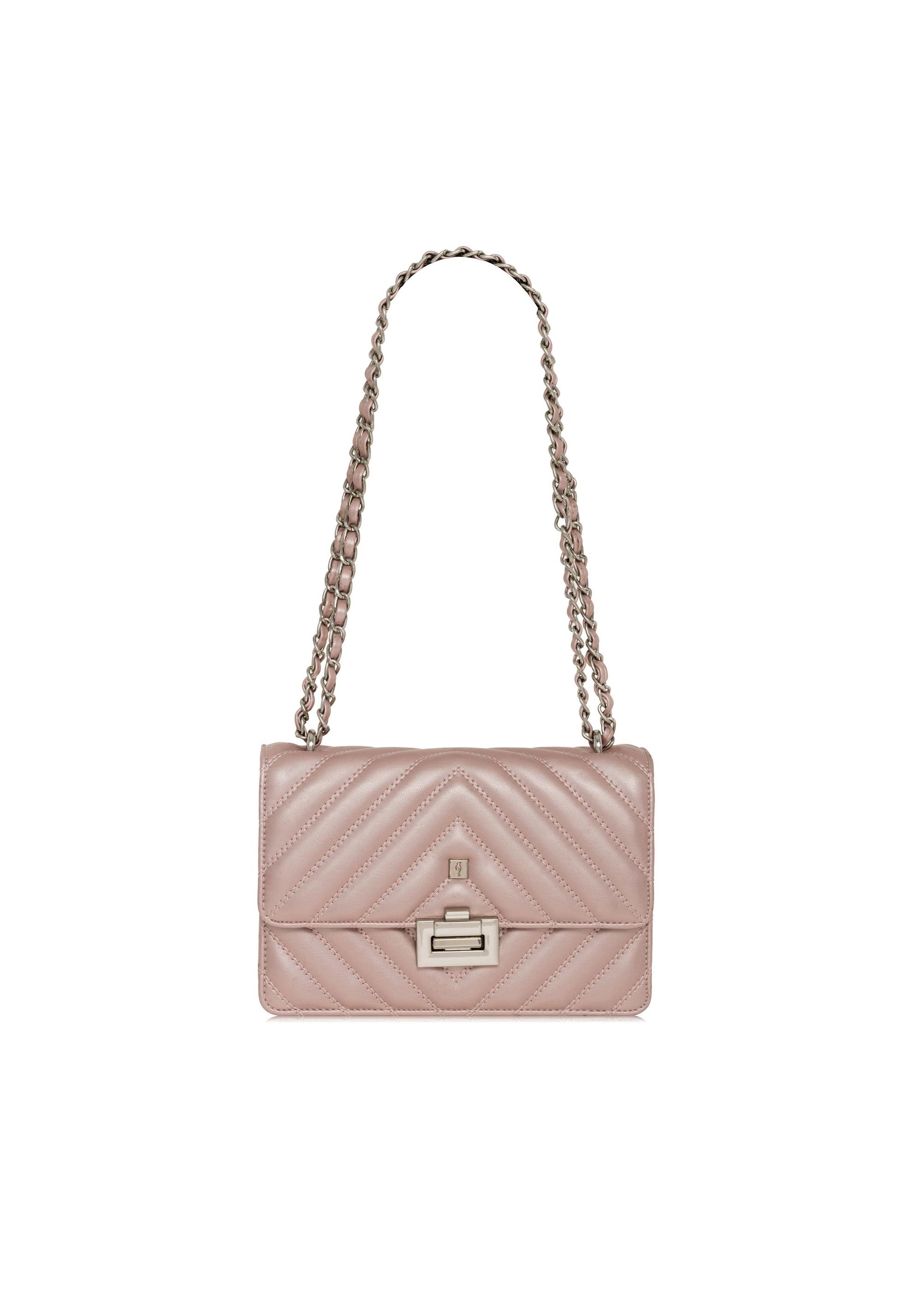 Pink quilted women's handbag TOREC-0528C-31(W25)-01