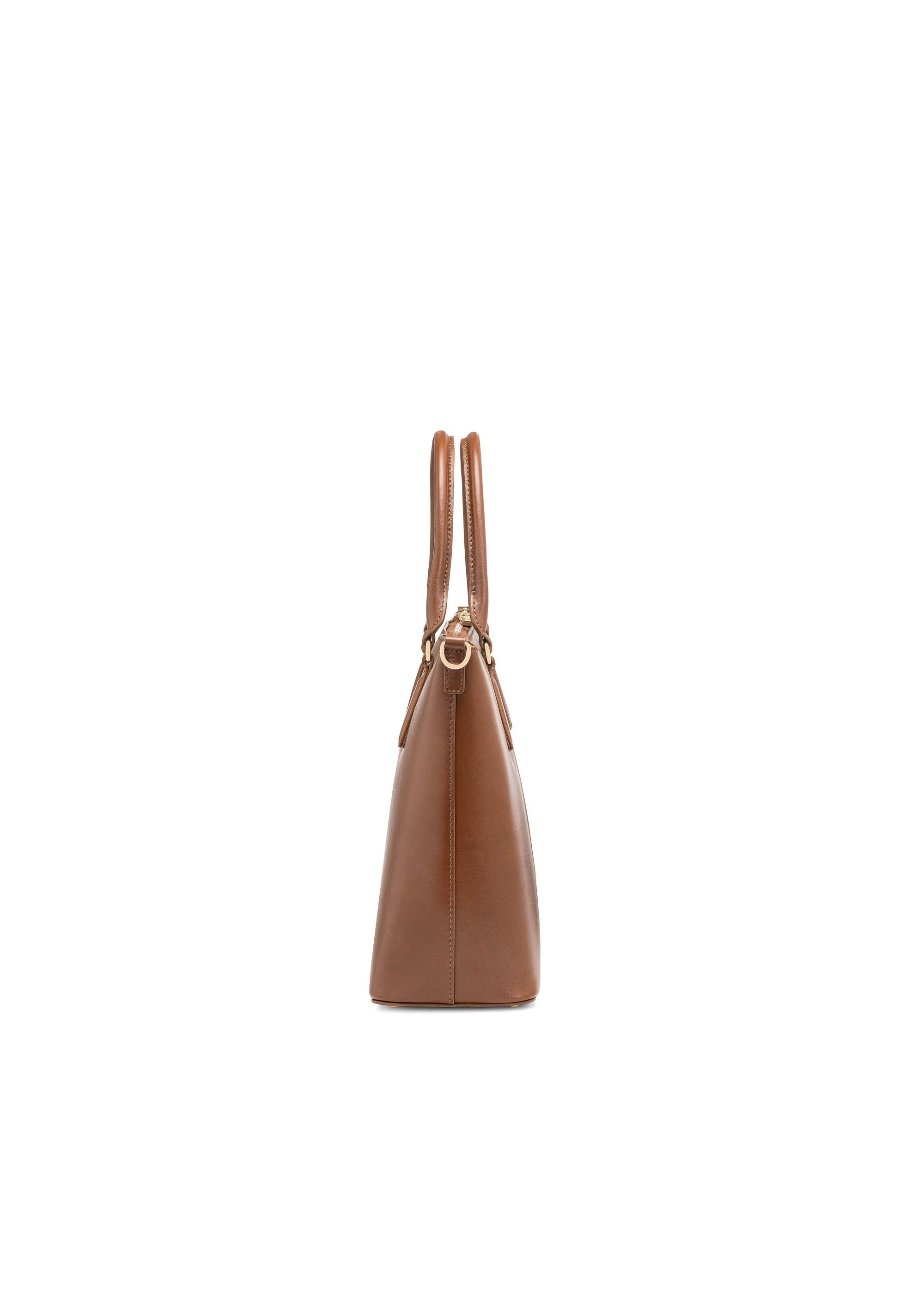 Brown leather shopper bag TORES-1104-89(W25)-03