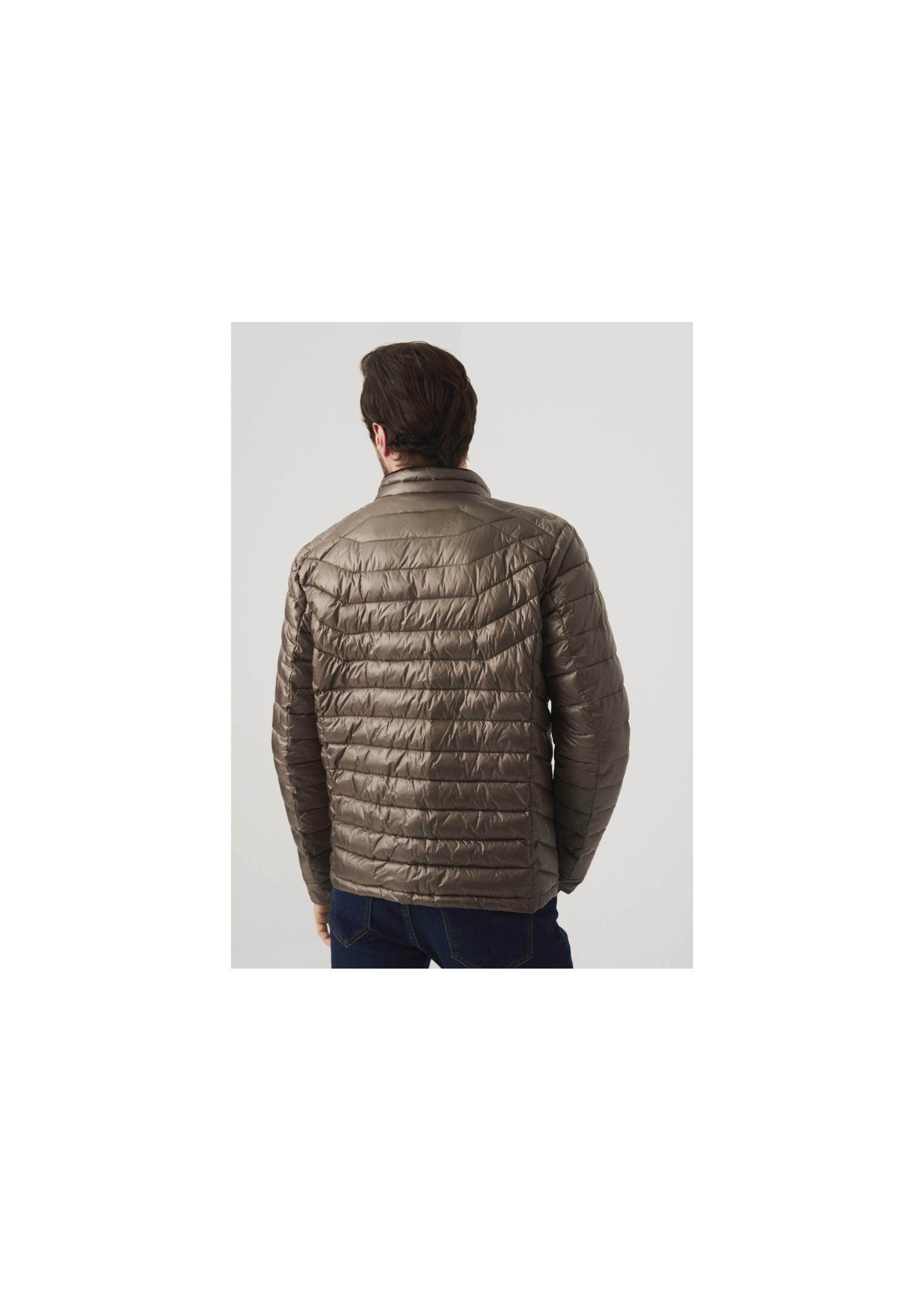 Men's quilted jacket with stand-up collar KURMT-0260-82(W23)-06