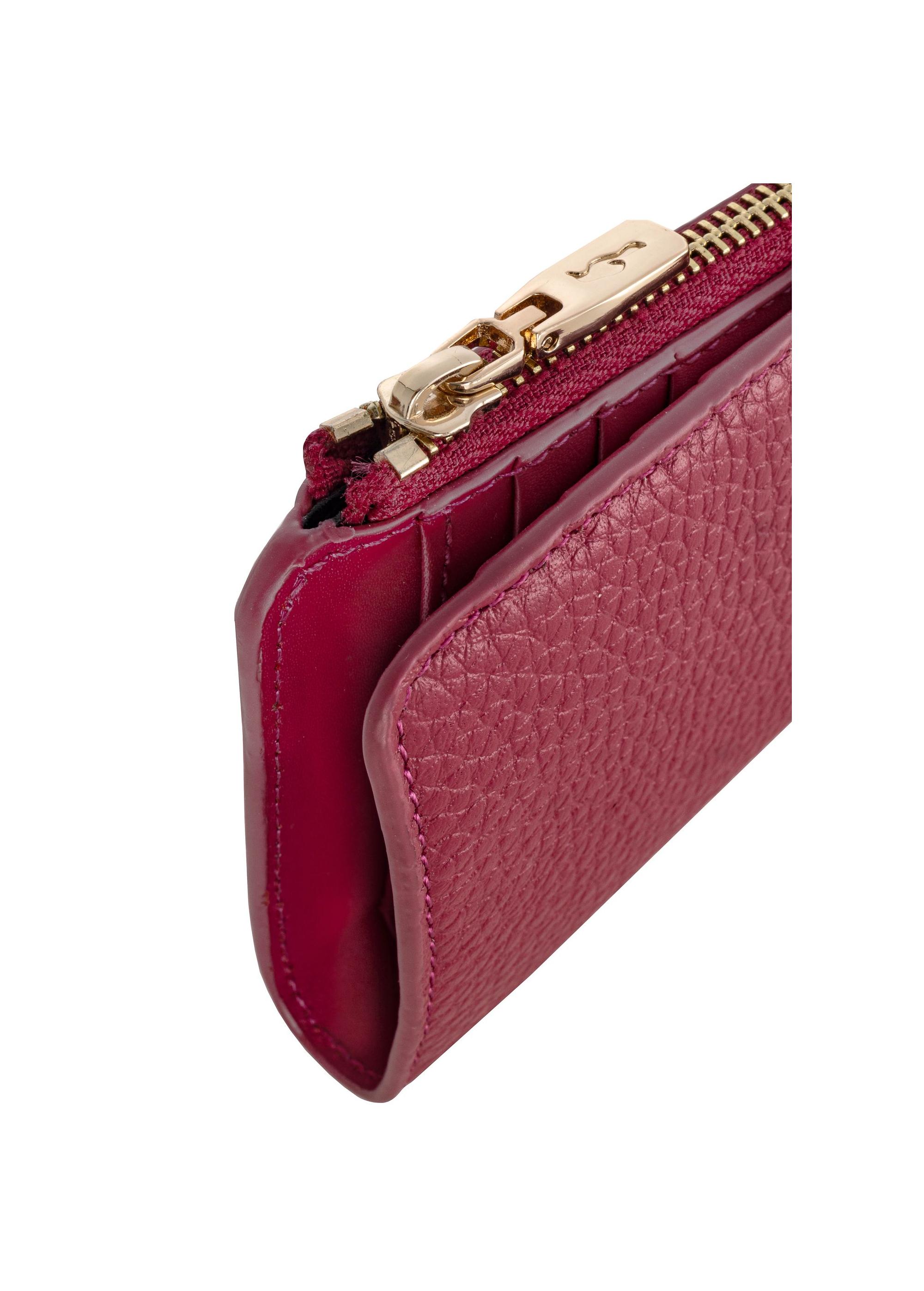 Women's pink leather wallet PORES-0904-34(W24)-05