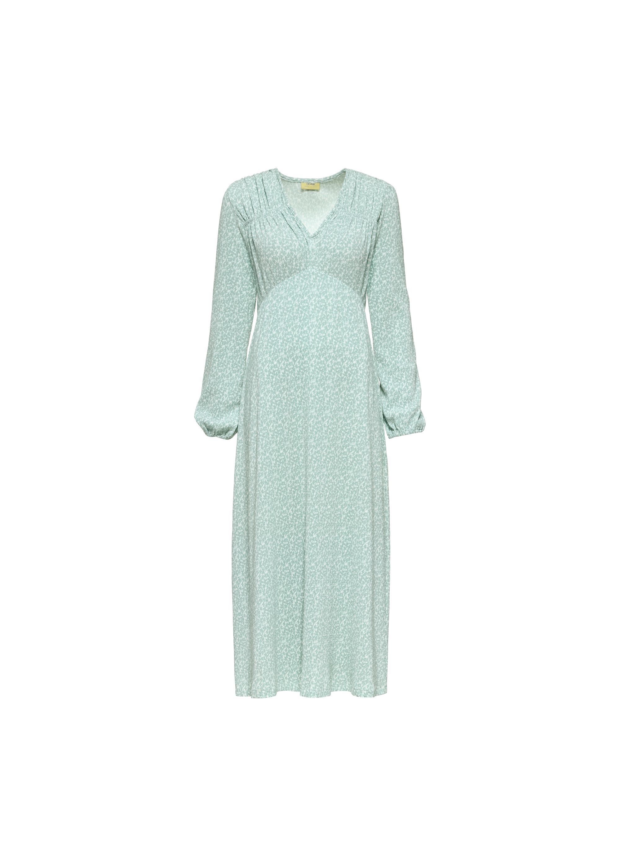 Long mint and white women's dress SUKDT-0234-15(W25)