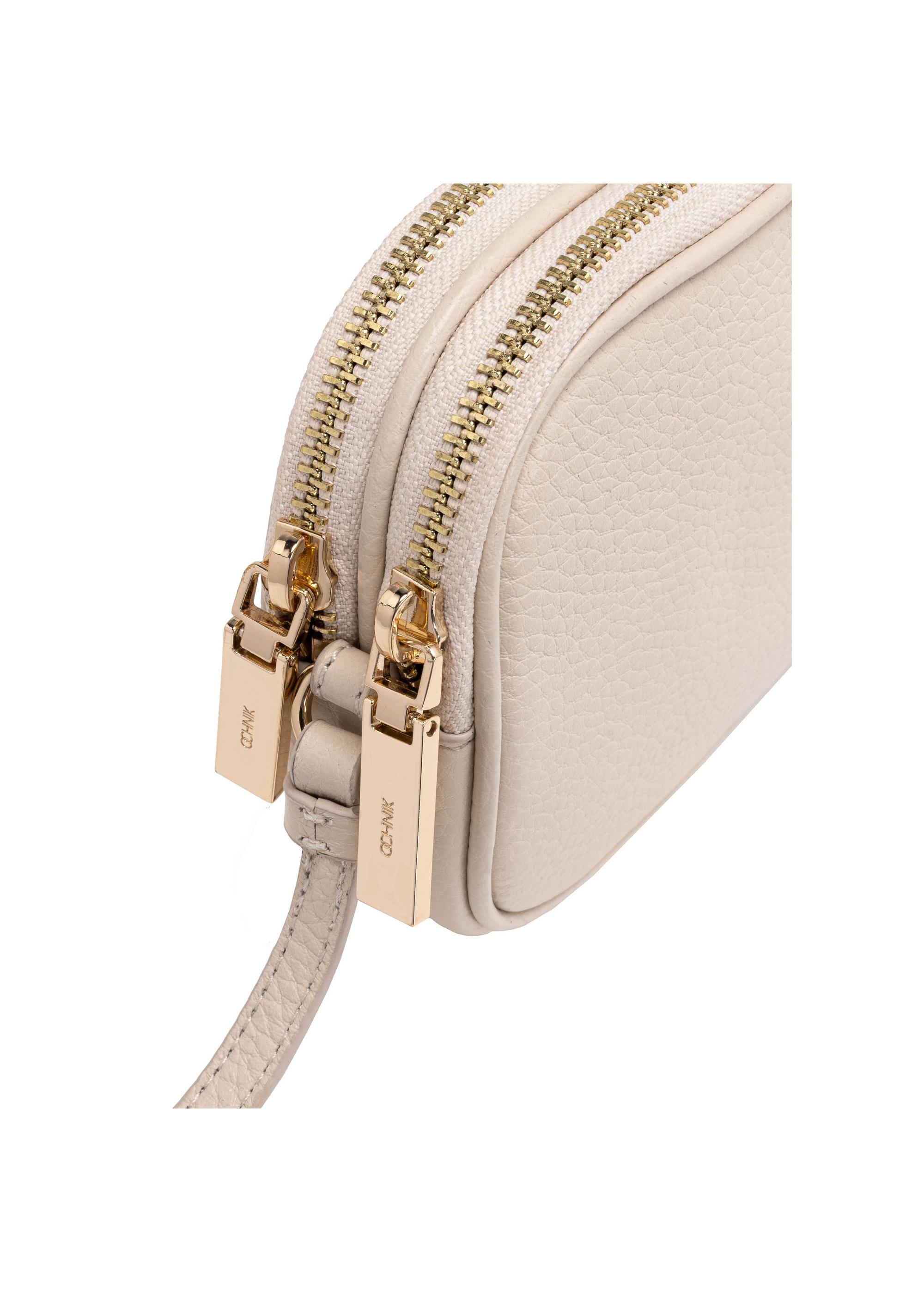 Small cream leather women's handbag TORES-0466C-12(W25)-06