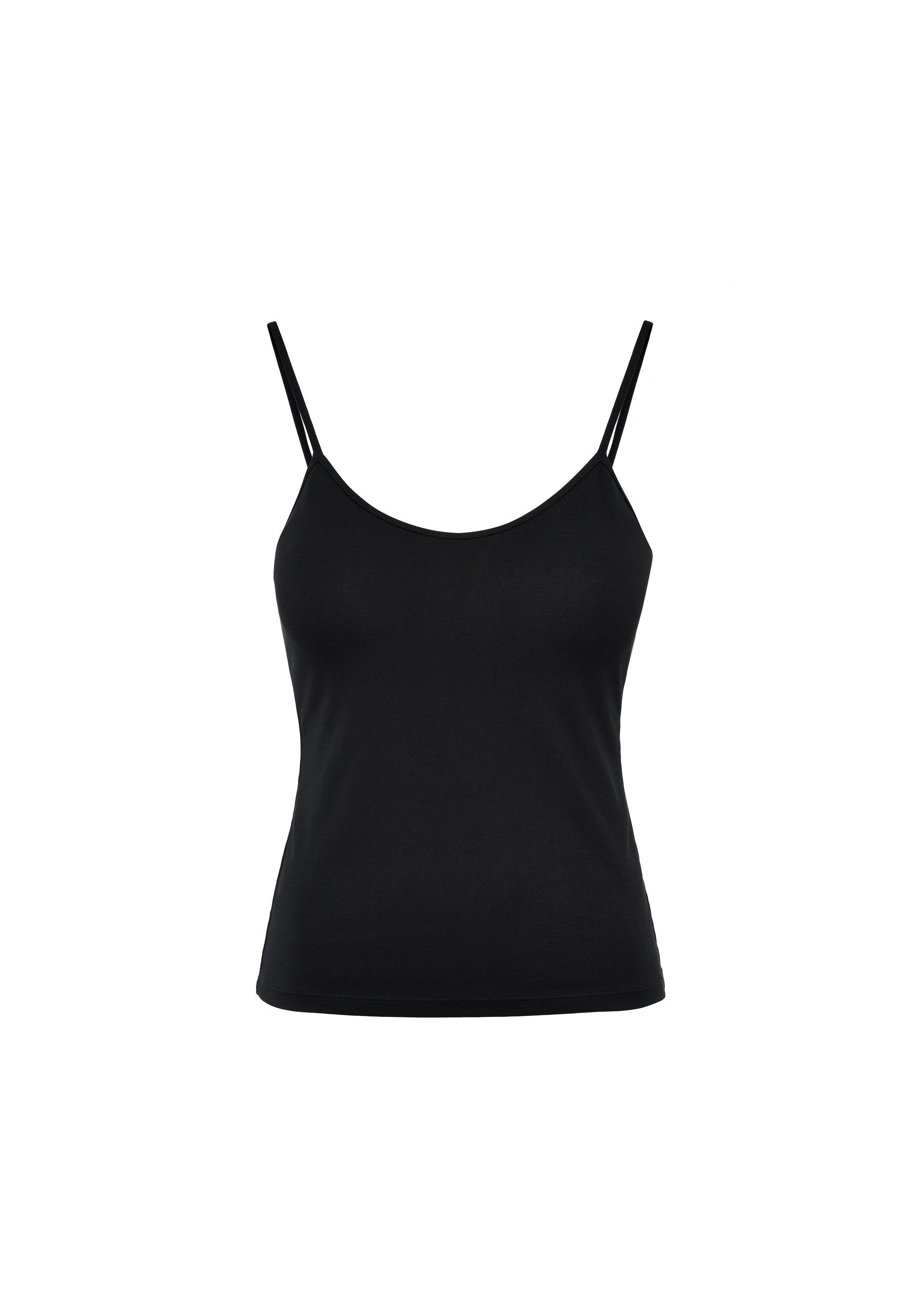 Black women's tank top BLUDT-0175-99(Z24)