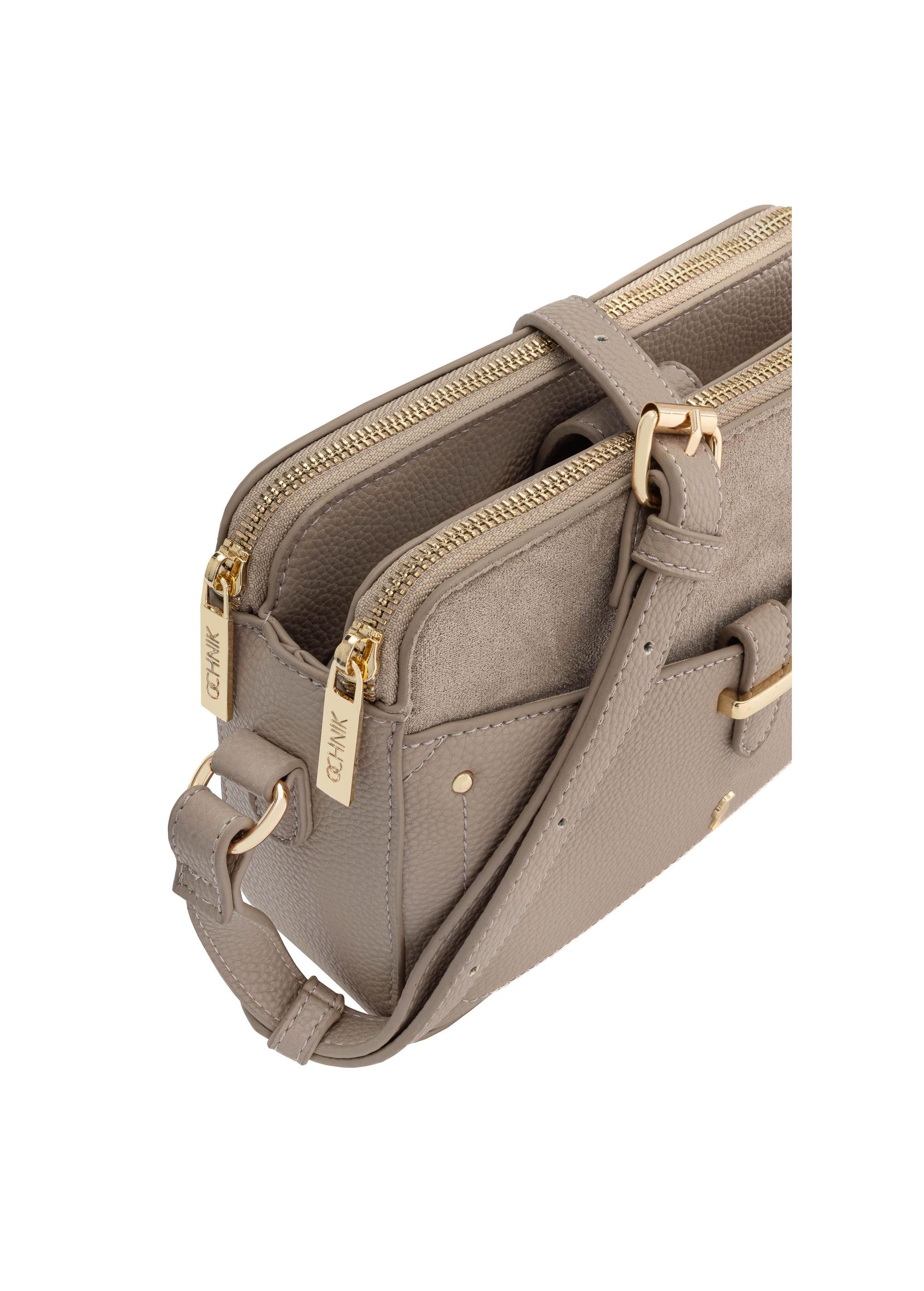 Light beige three-chamber women's bag TOREC-0830-80(Z24)-06