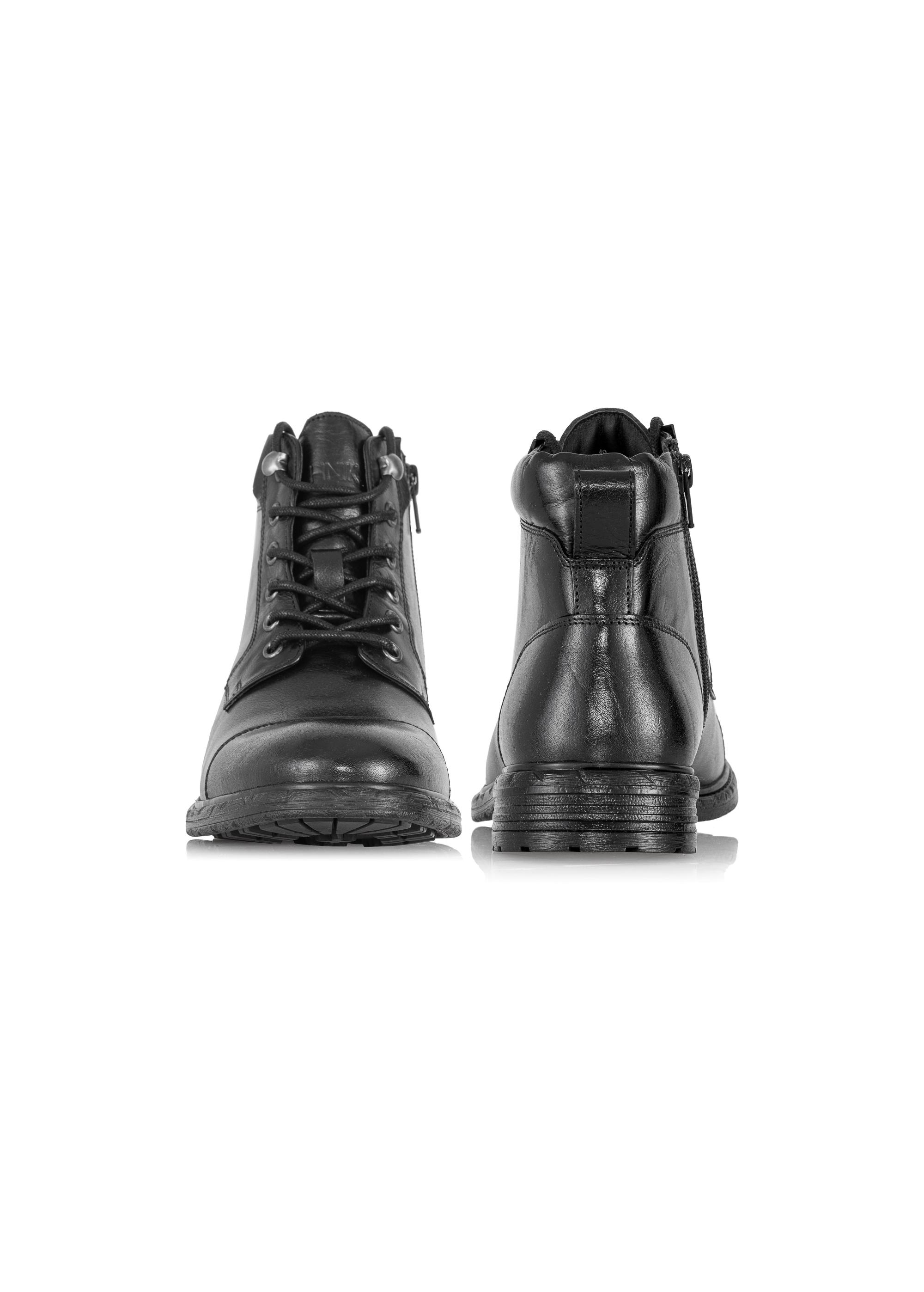 Black leather men's boots BUTYM-0404B-99(Z23)-03