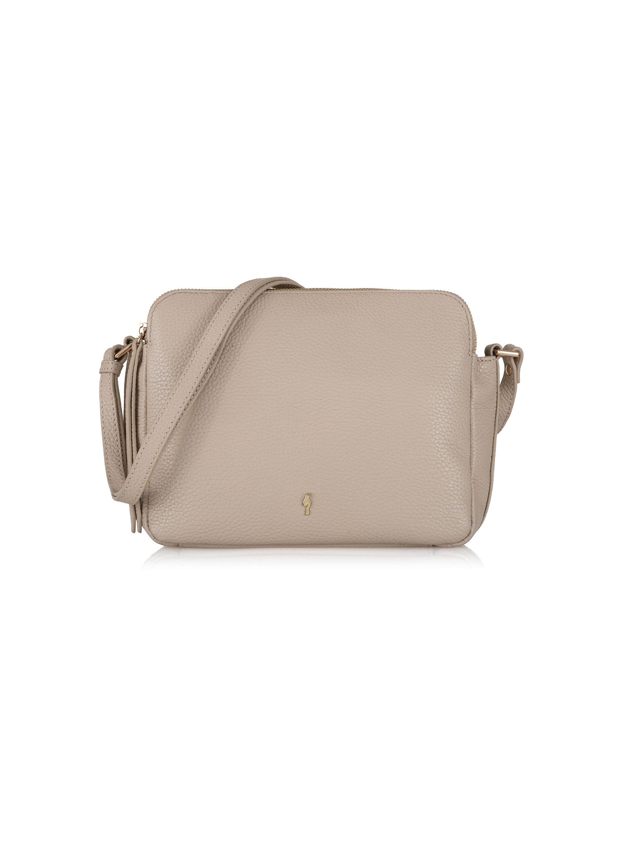 Beige leather women's handbag TORES-1057-80(Z24)-01