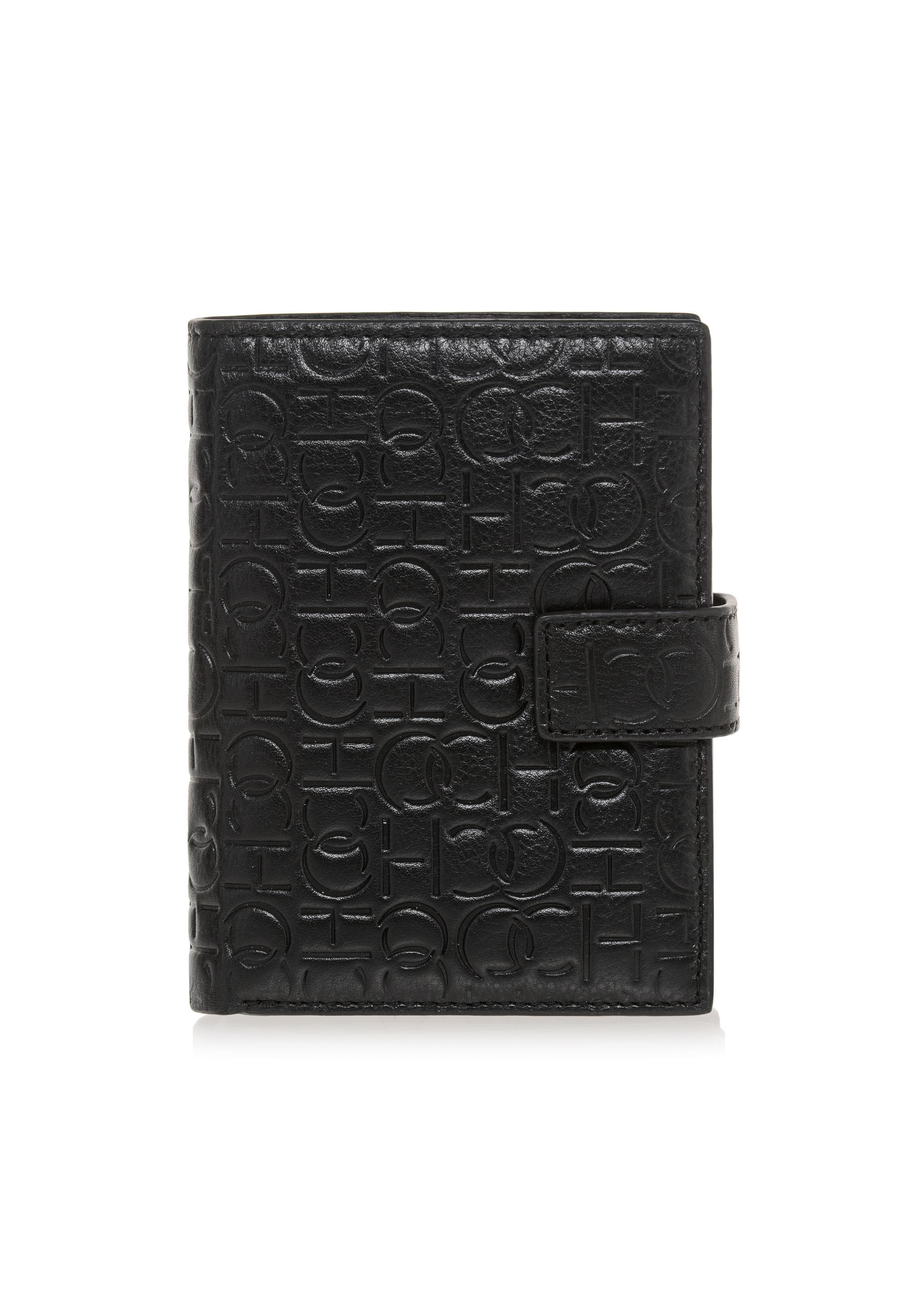 Men's leather wallet with embossing PORMS-0602-98(Z23)-01