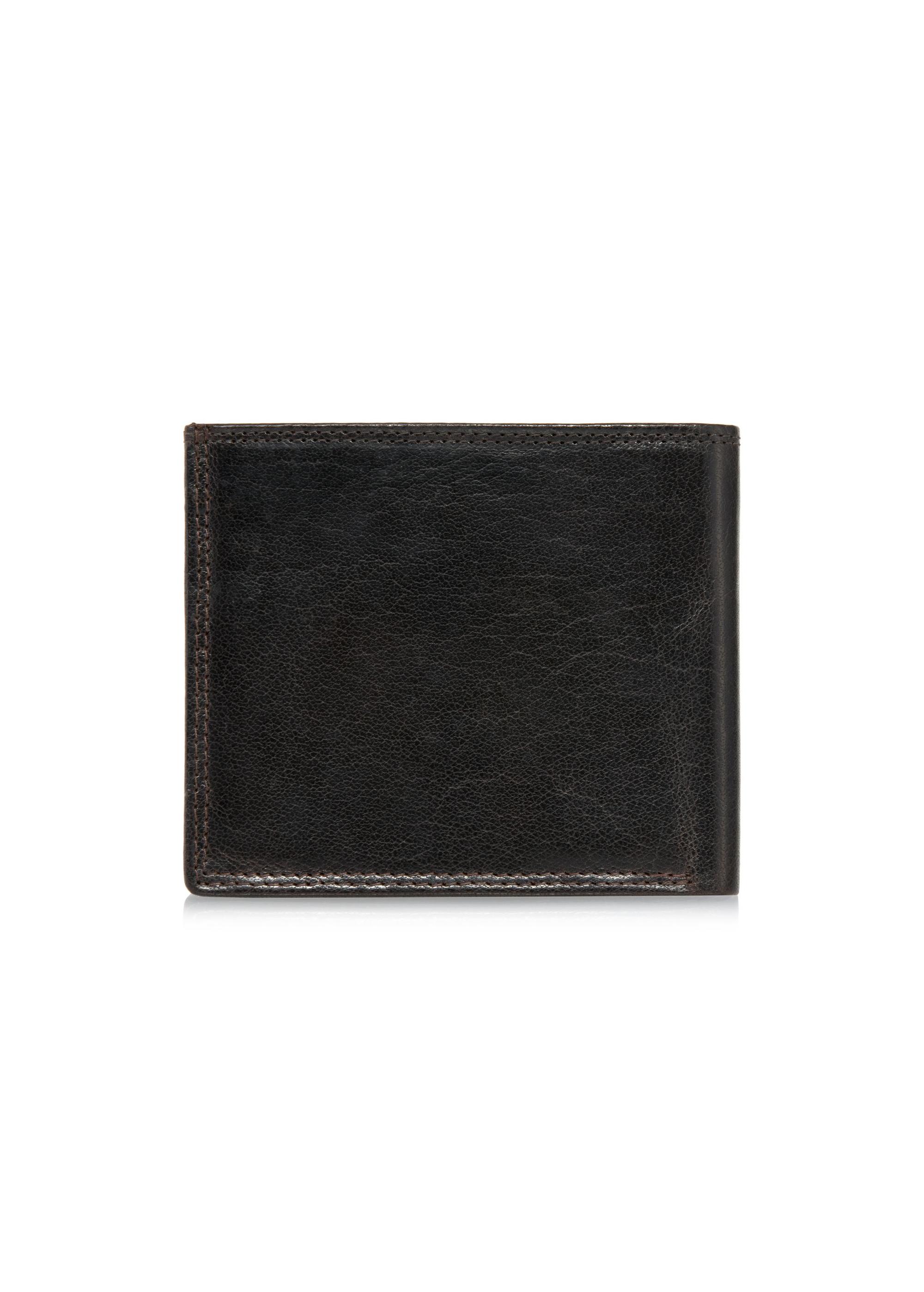 Brown unbuttoned leather men's wallet PORMS-0555-89(W24)-02