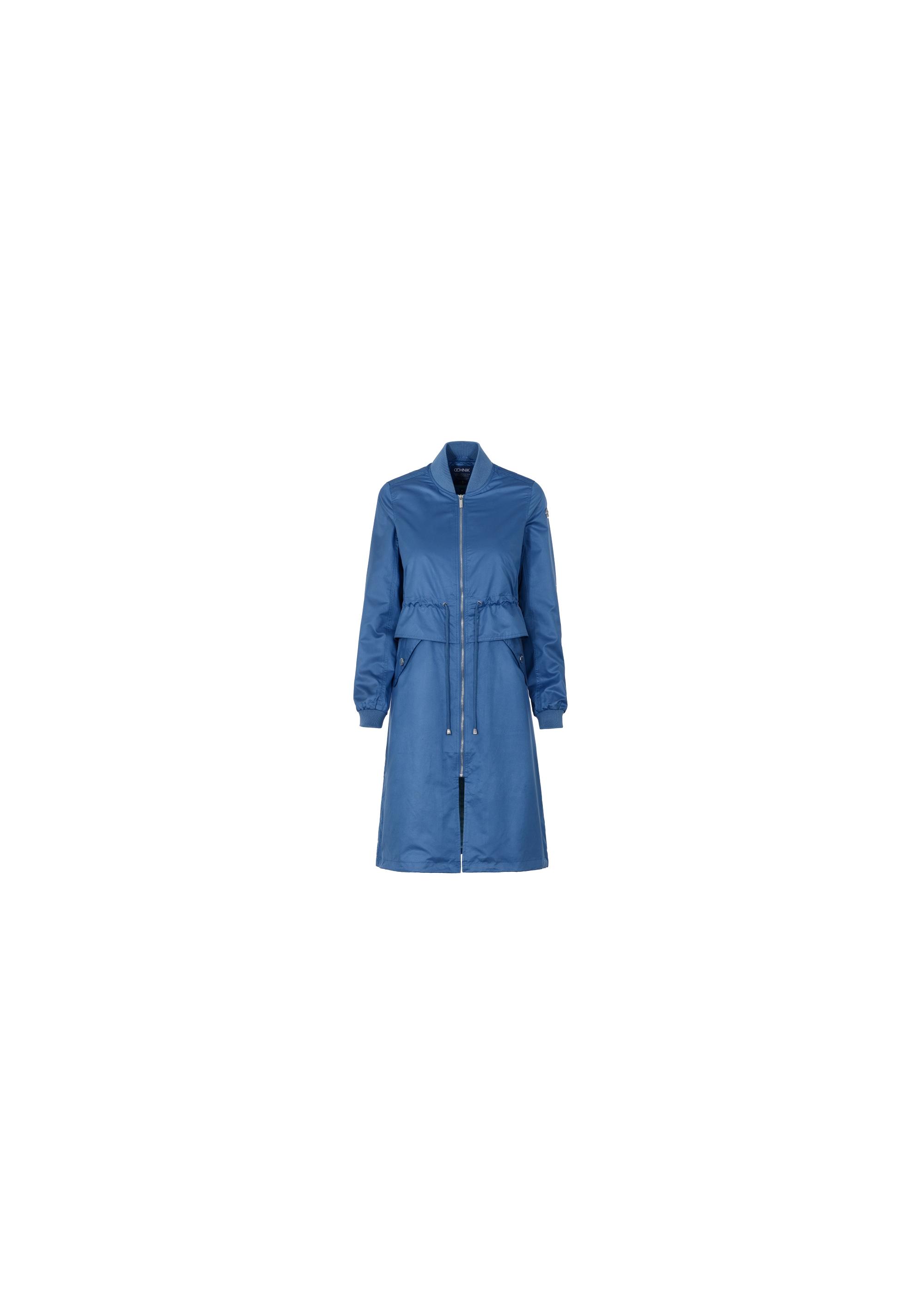 Women's long blue parka KURDT-0168-61(W19)-01