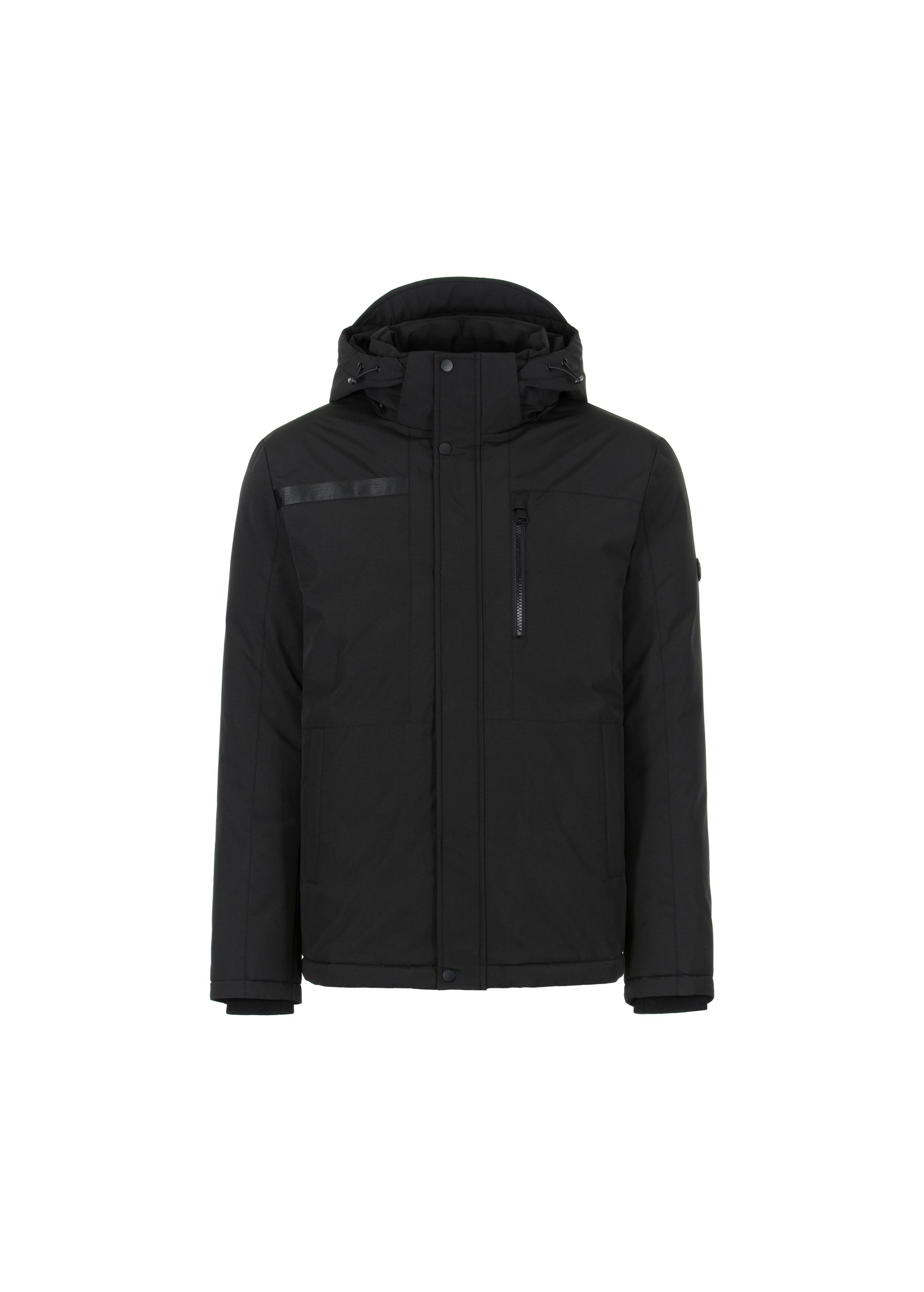 Black men's hooded jacket KURMT-0316-99(Z23)-04