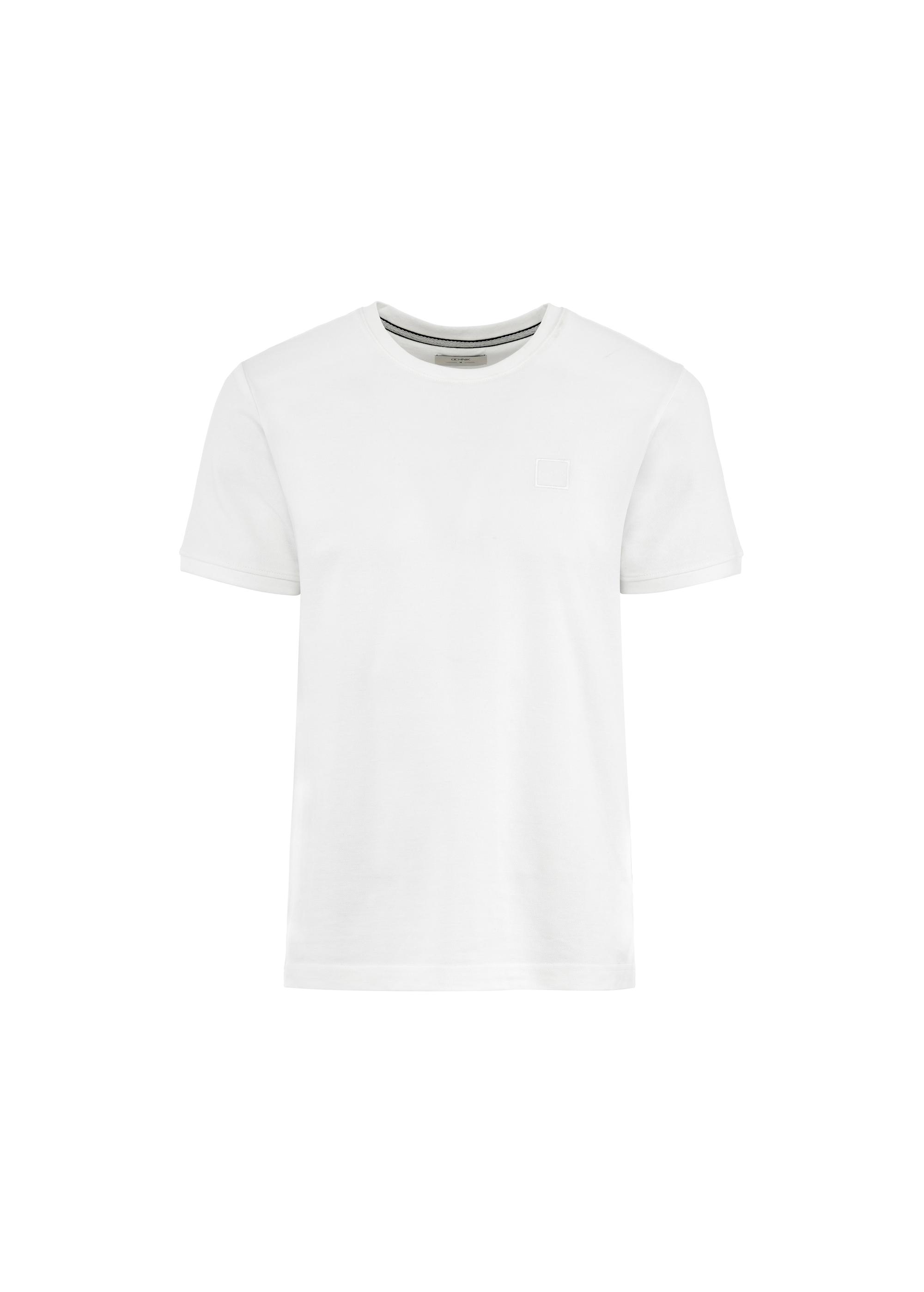 Men's white cotton T-shirt TSHMT-0100-11(W25)-01