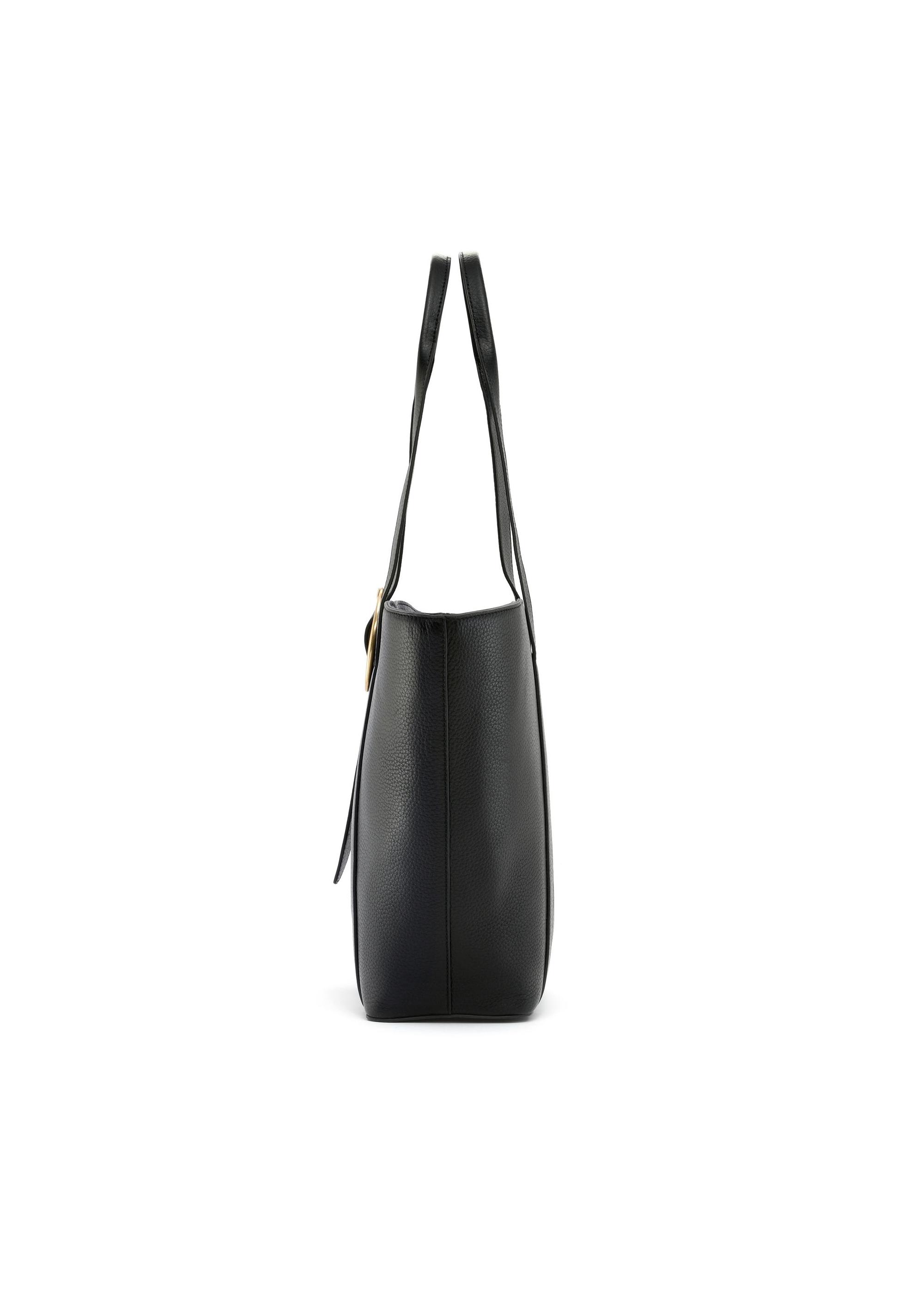 Black large leather women's handbag TORES-1074-99(W25)-04