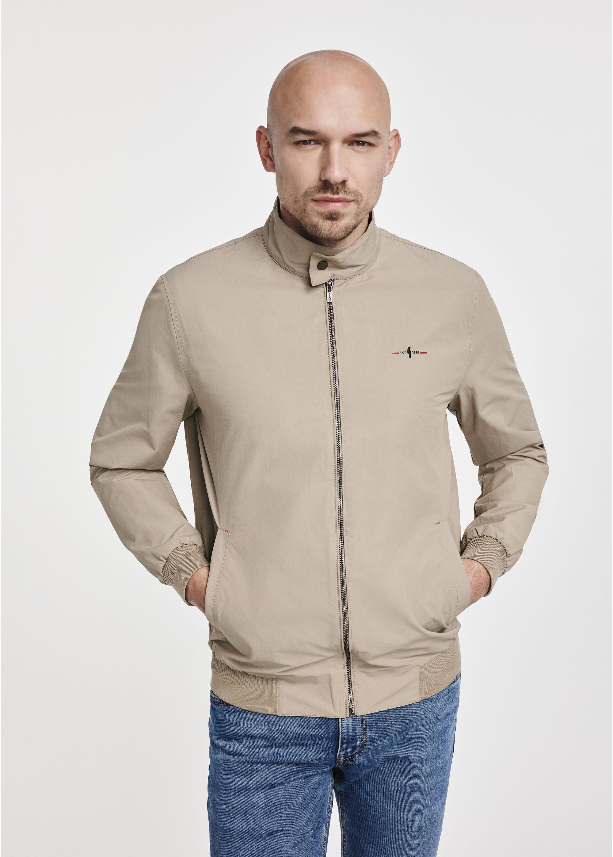 Beige light men's transition jacket KURMT-0370-81(W25)-03