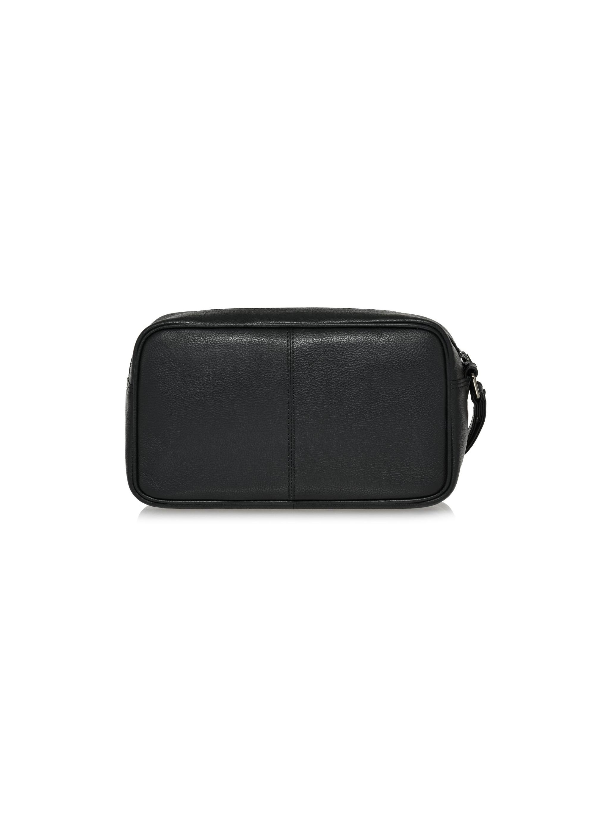 Black men's cosmetic bag with logo TORMS-0182C-99(Z24)-04