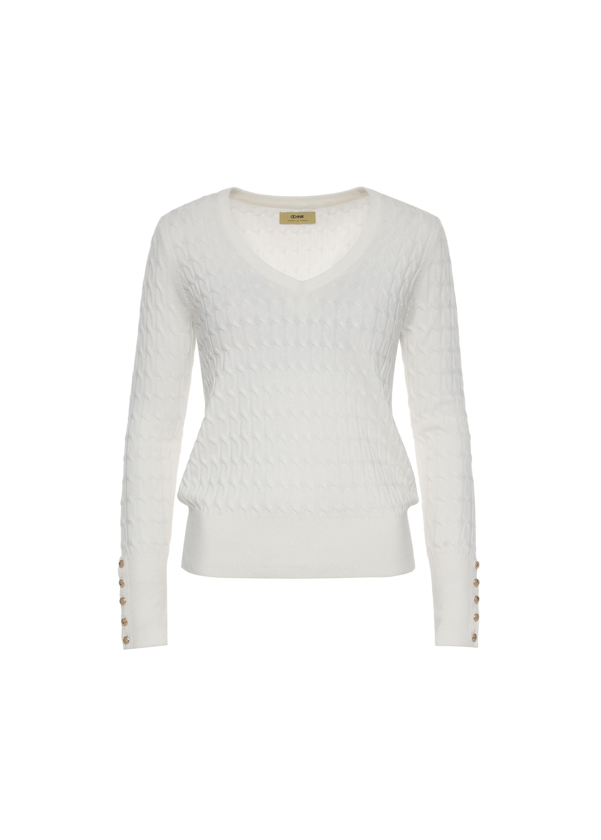 Cream women's sweater SWEDT-0212-12(Z24)-01