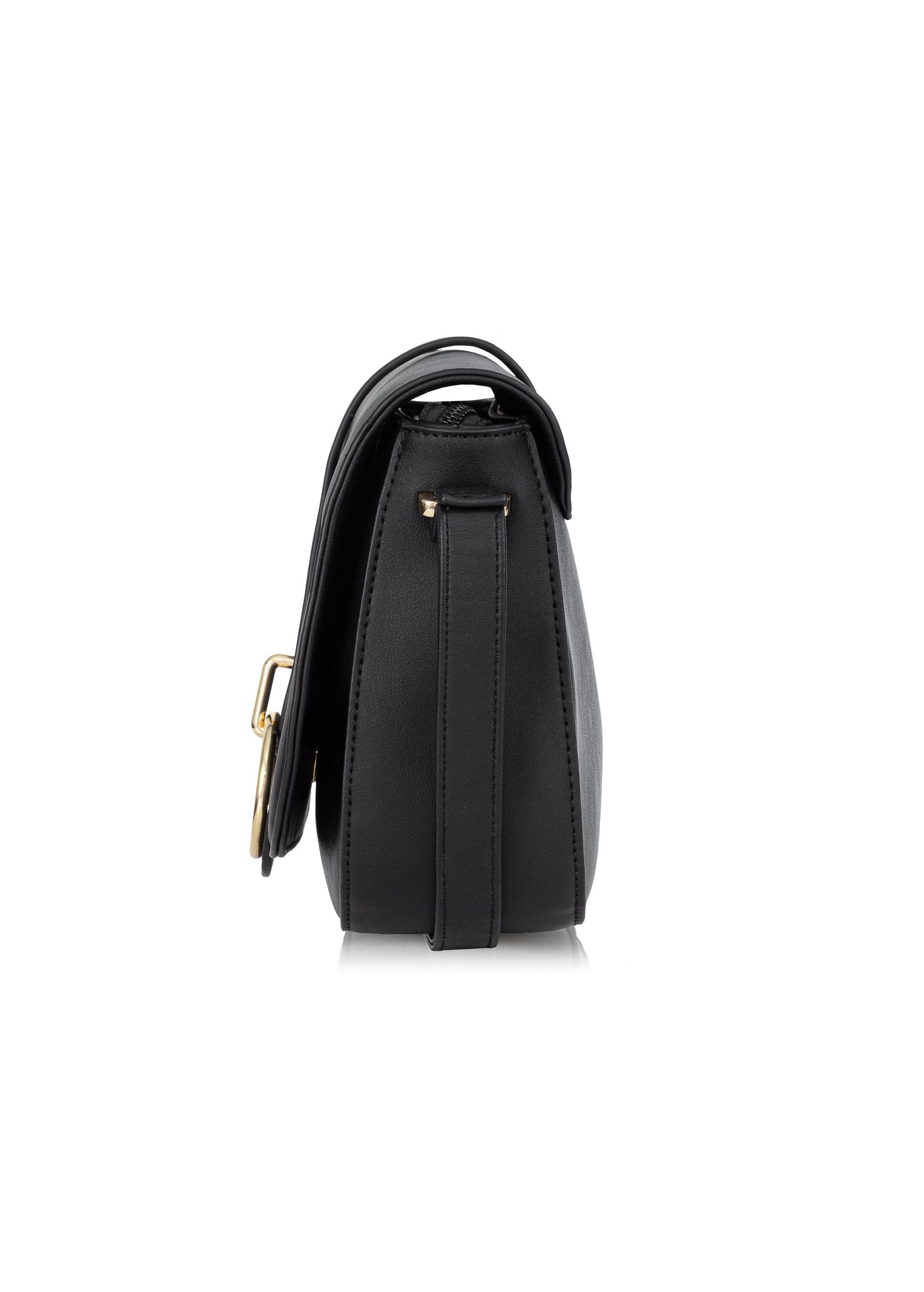 Women's black postbag with logo TOREC-0627B-99(W24)-04