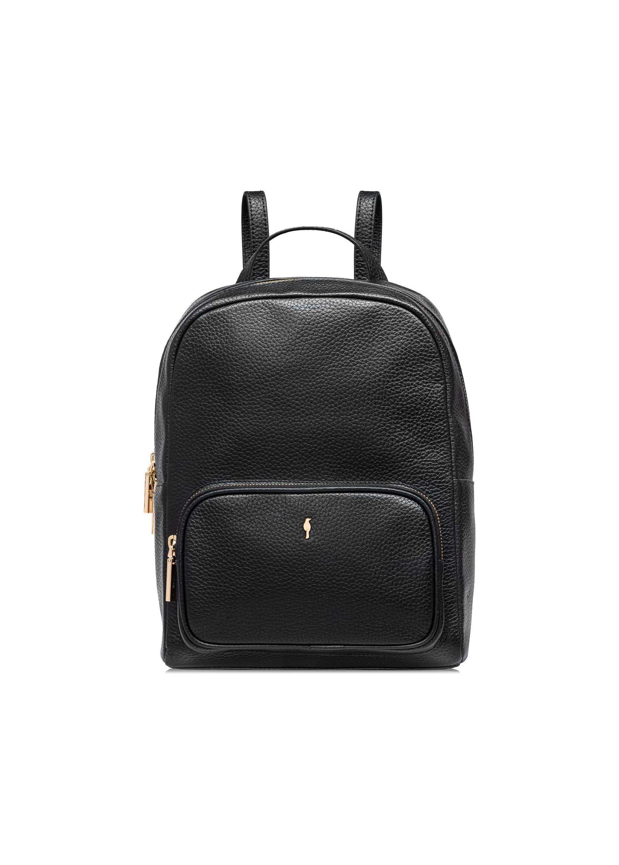 Black leather women's backpack TORES-1072C-99(W25)-01