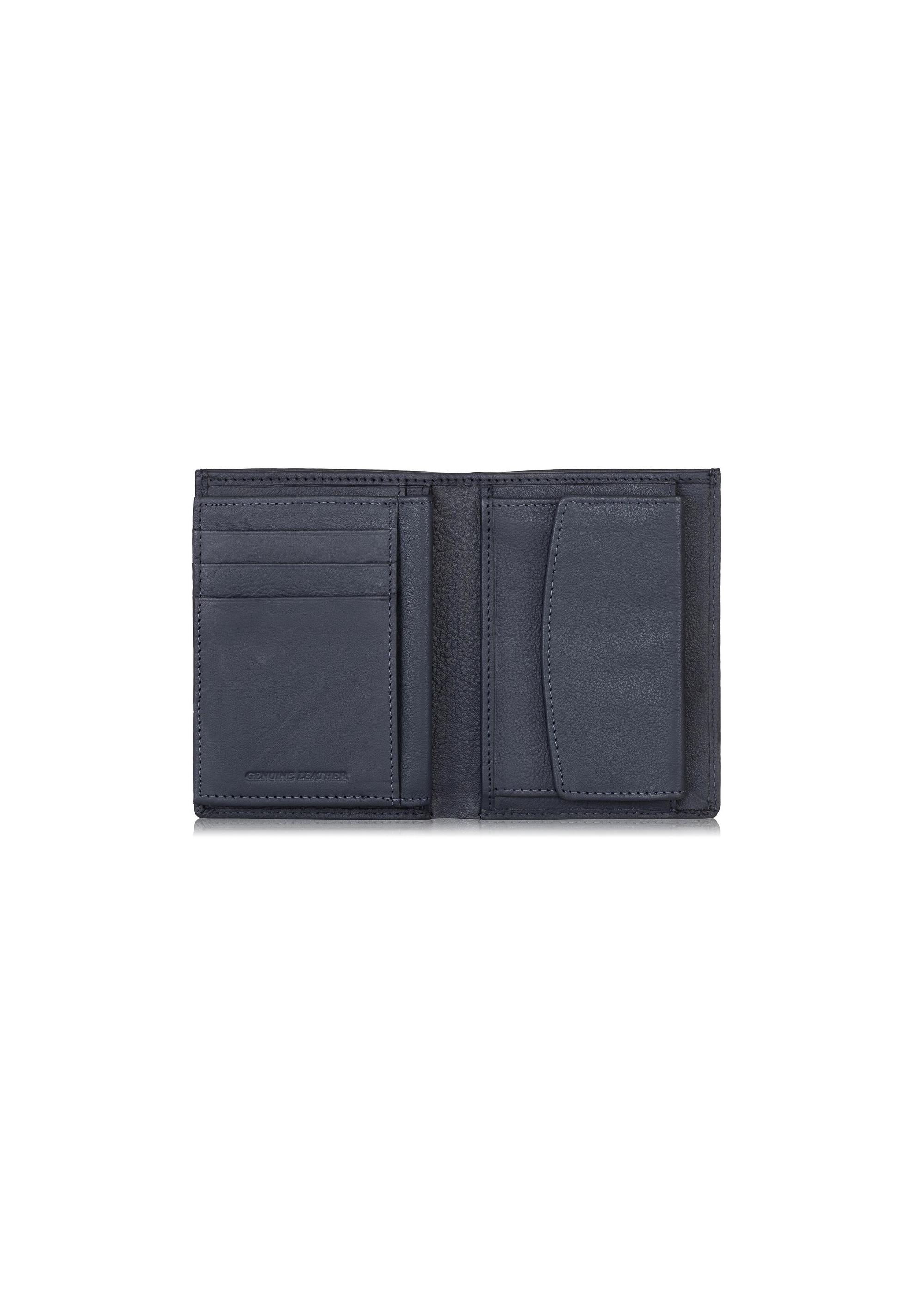 Men's graphite leather wallet PORMS-0545-95(Z23)-03