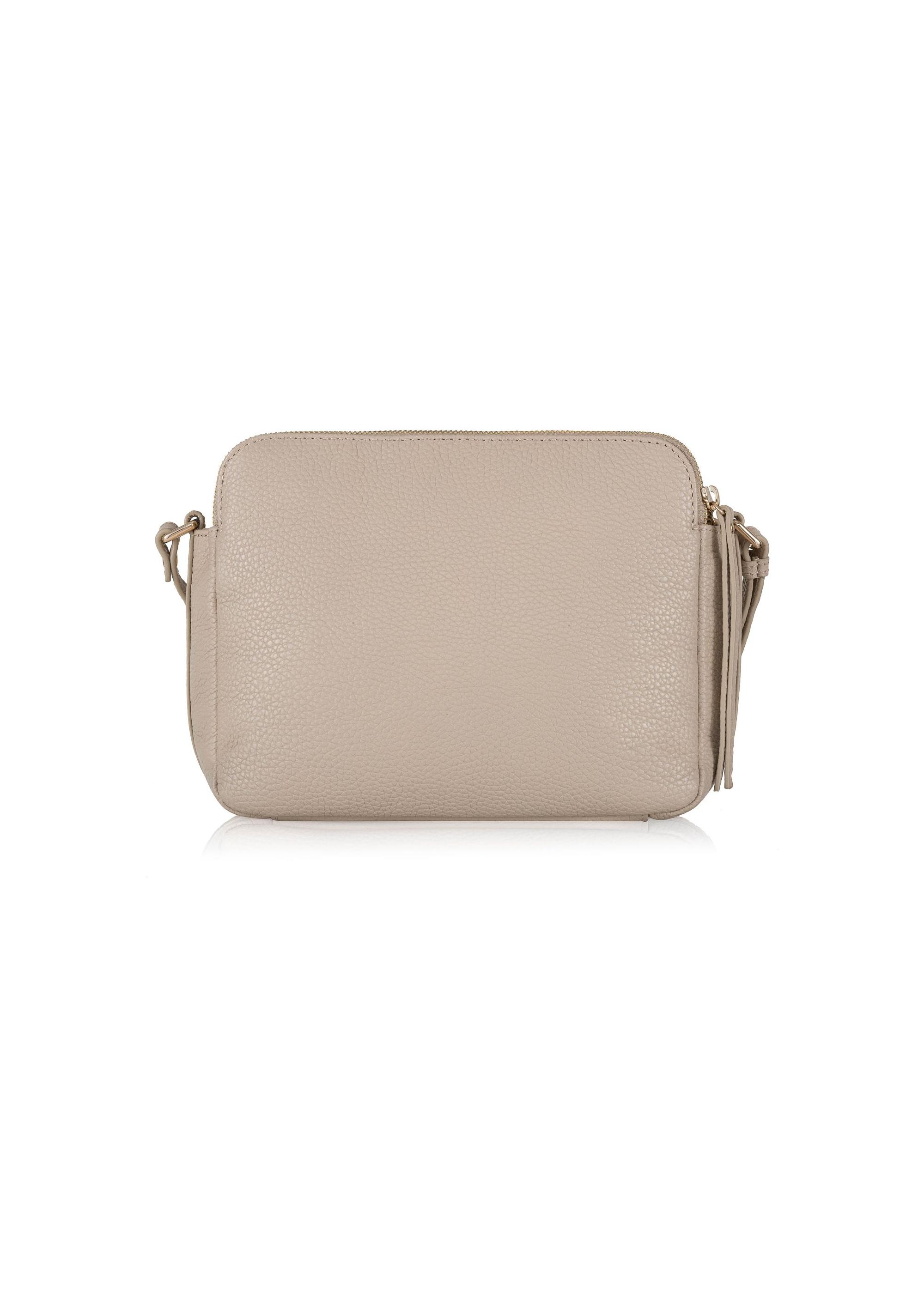 Beige leather women's handbag TORES-1057-80(Z24)-04