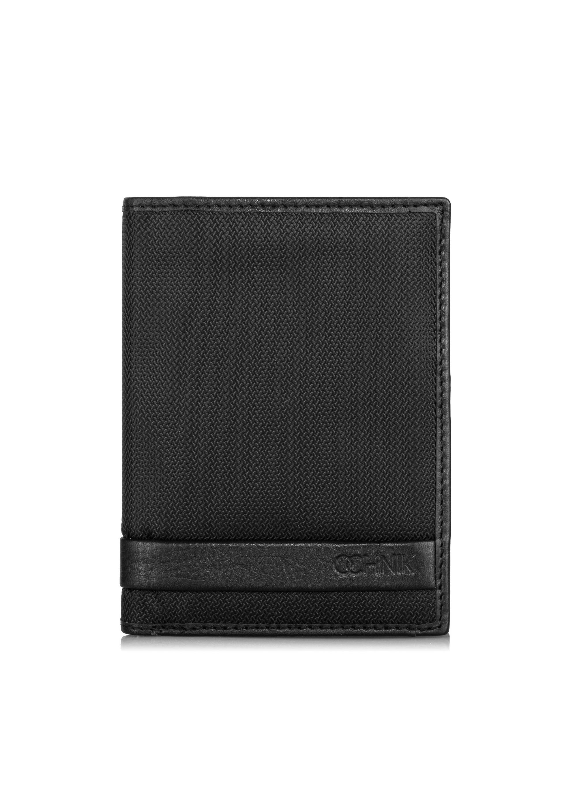 Black folding men's wallet PORMN-0019-99(Z23)-01