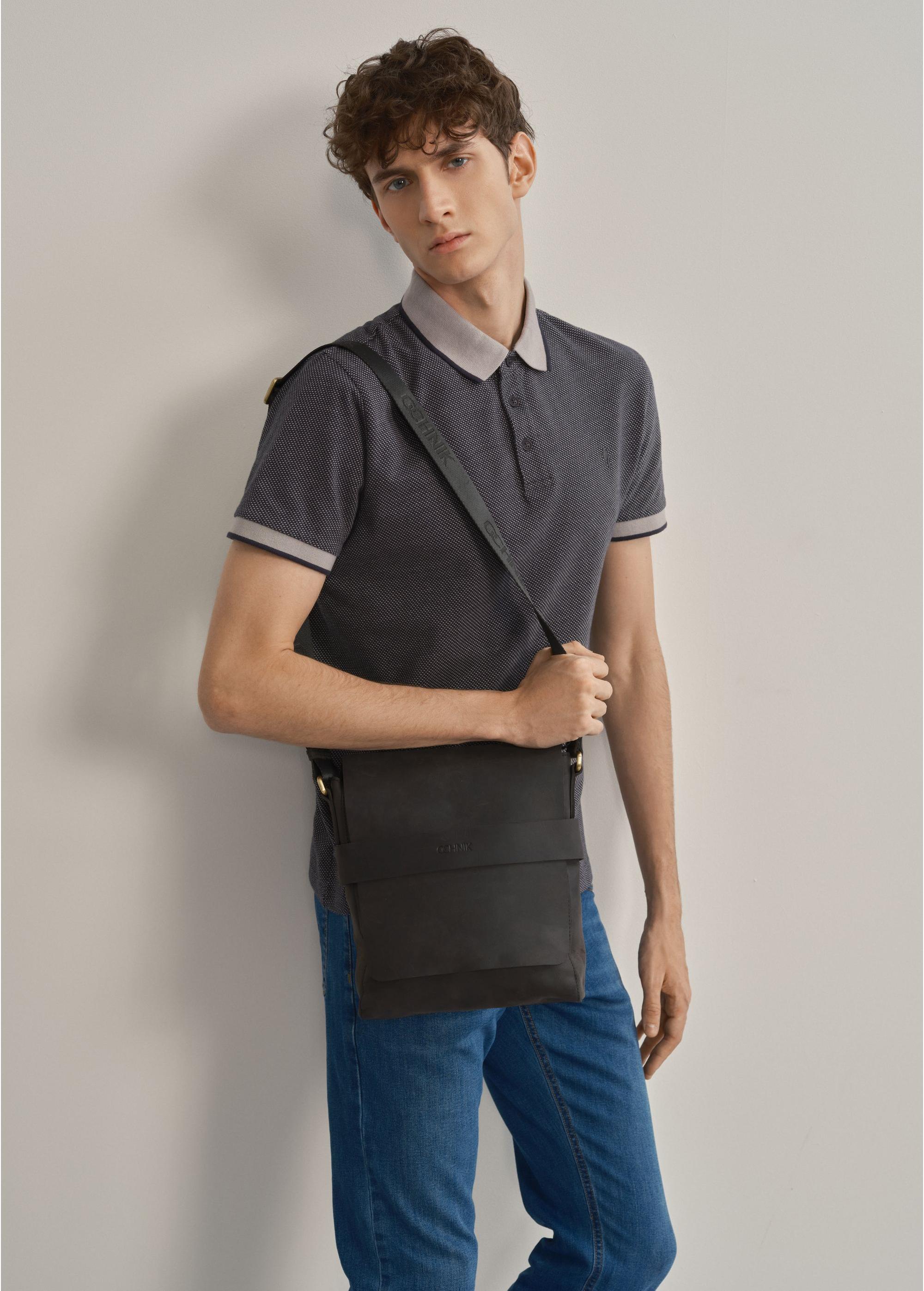 Men's leather bag with flap TORMS-0323-99(W23)-07