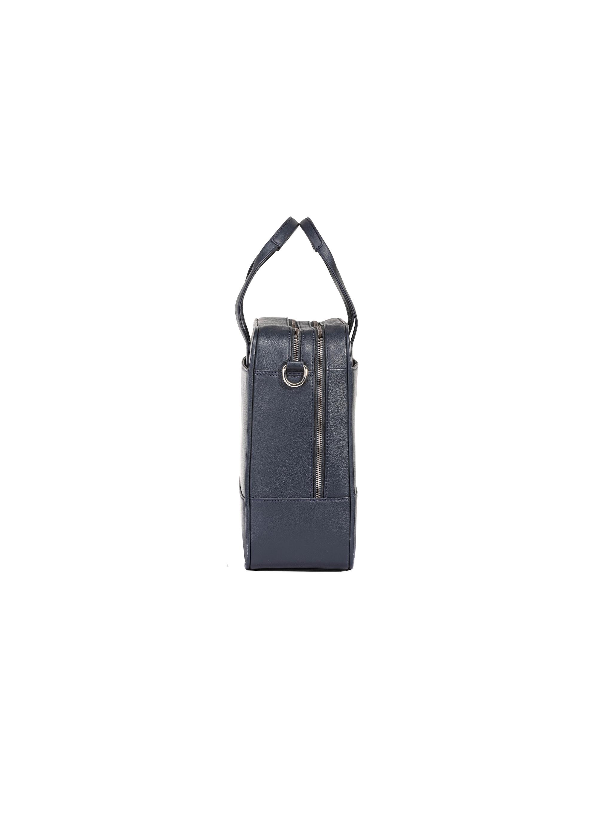 Navy blue leather men's bag TORMS-0448-69(W25)-03