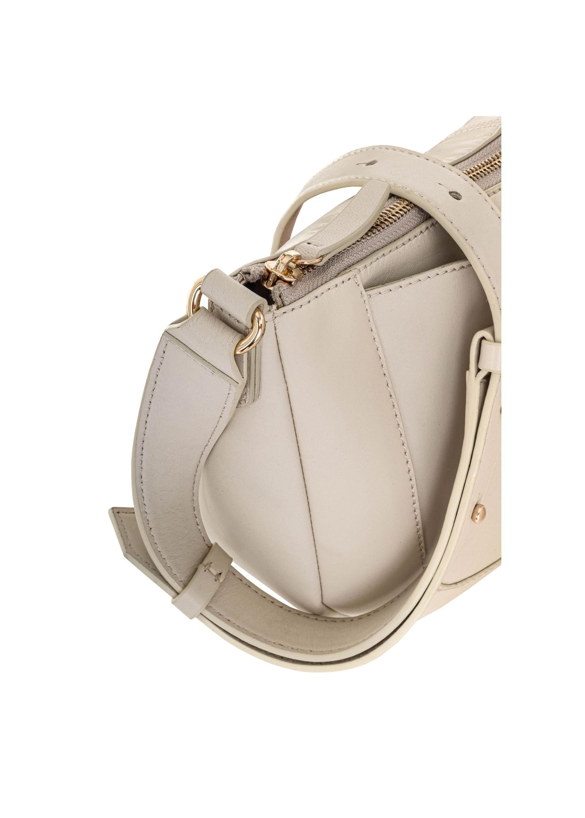 Beige leather women's hobo bag TORES-1041O-81(Z24)-06