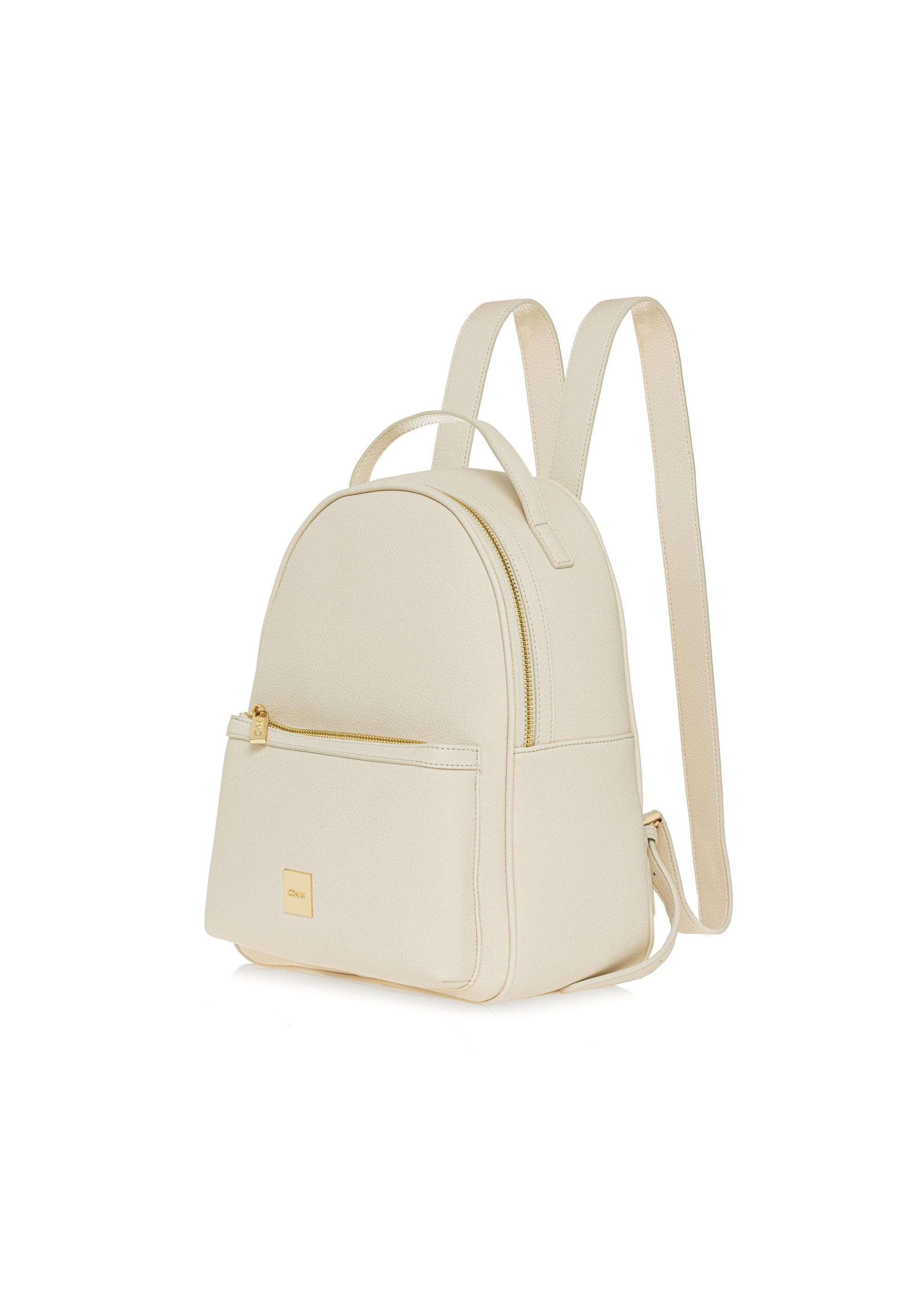 Cream women's medium backpack TOREC-0920A-12(W25)-02