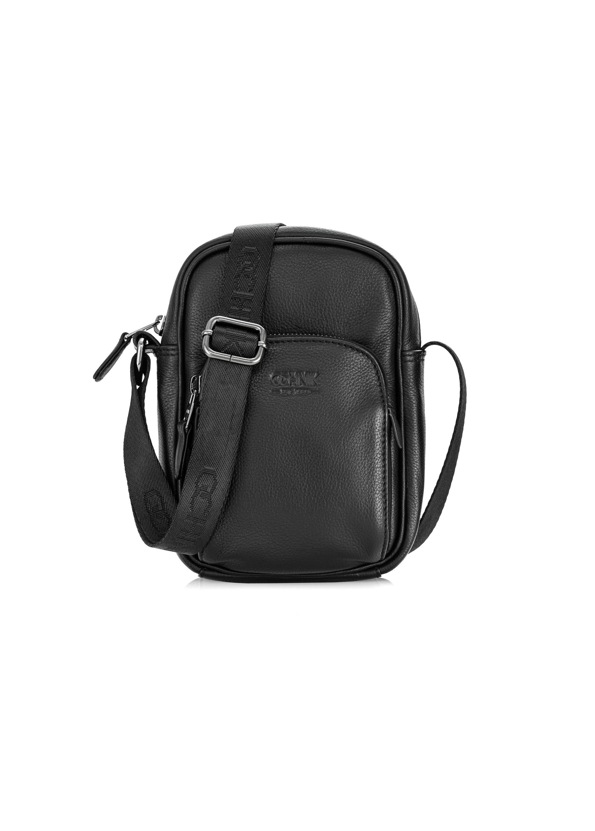 Men's black leather sachet TORMS-0017C-99(Z24)-02