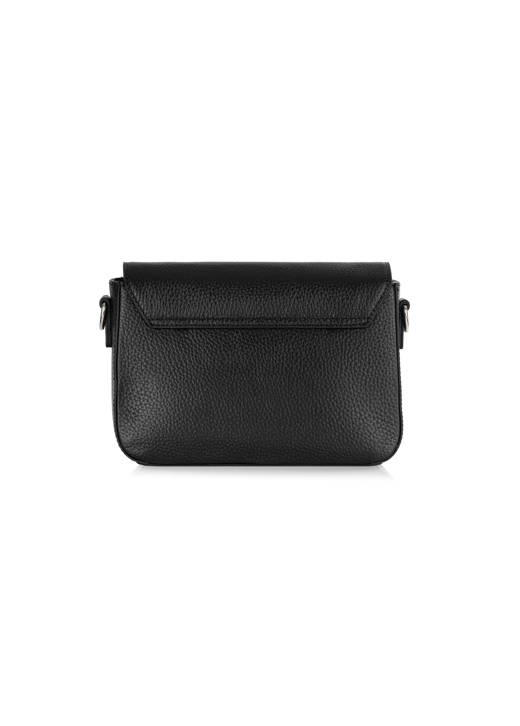 Black leather women's messenger bag TORES-0965A-99(Z24)-05