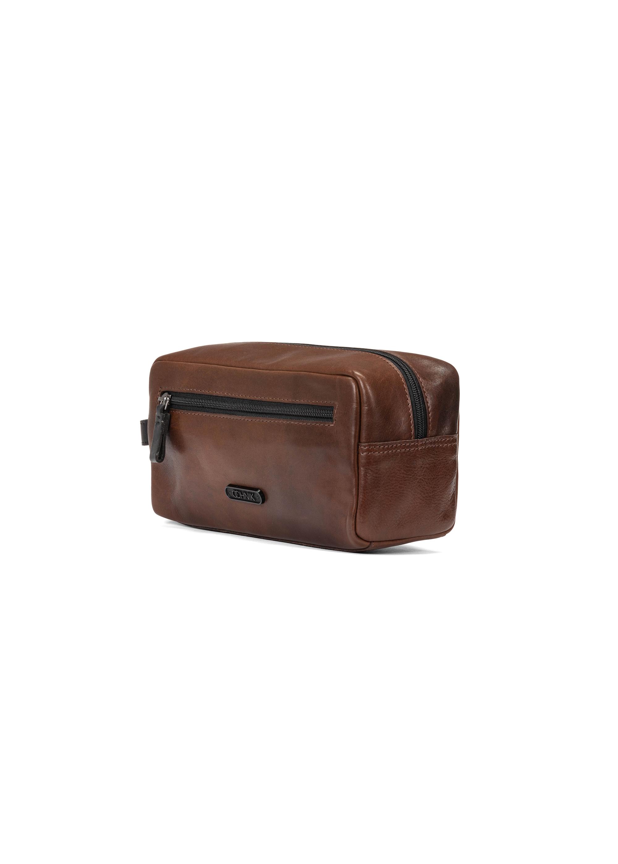 Leather brown men's cosmetic bag TORMS-0106C-79(W25)-02